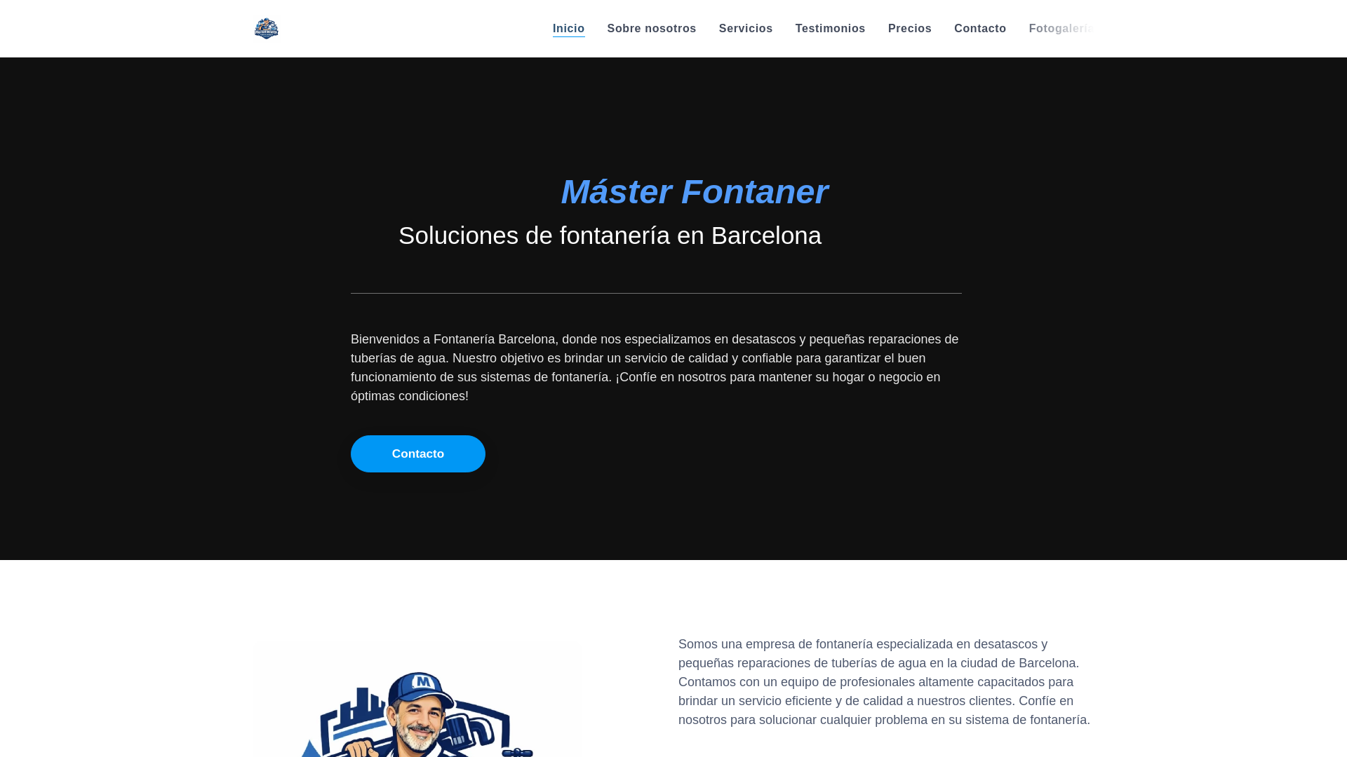 website screenshot of https://masterfontaner.es/