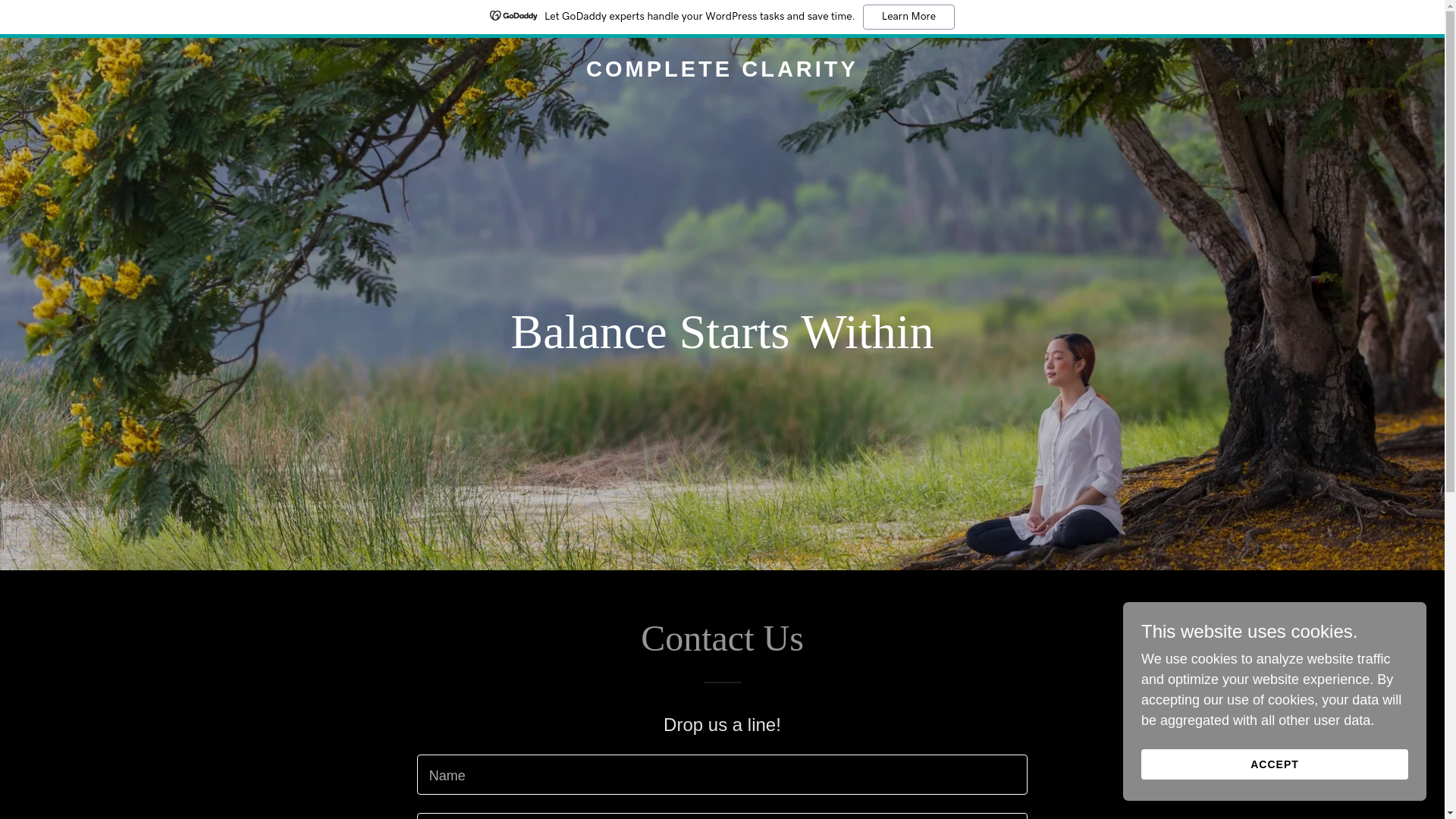website screenshot of https://completeclarity.me/