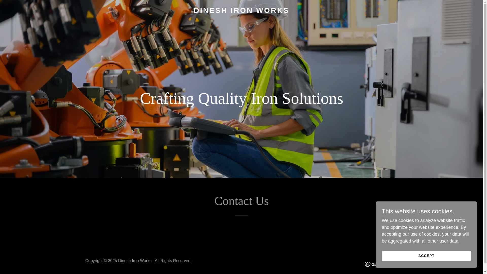 website screenshot of https://dineshironworks.info/