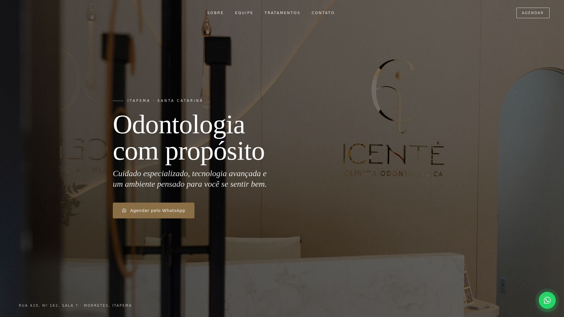 website screenshot of https://clinicaicente.com.br/