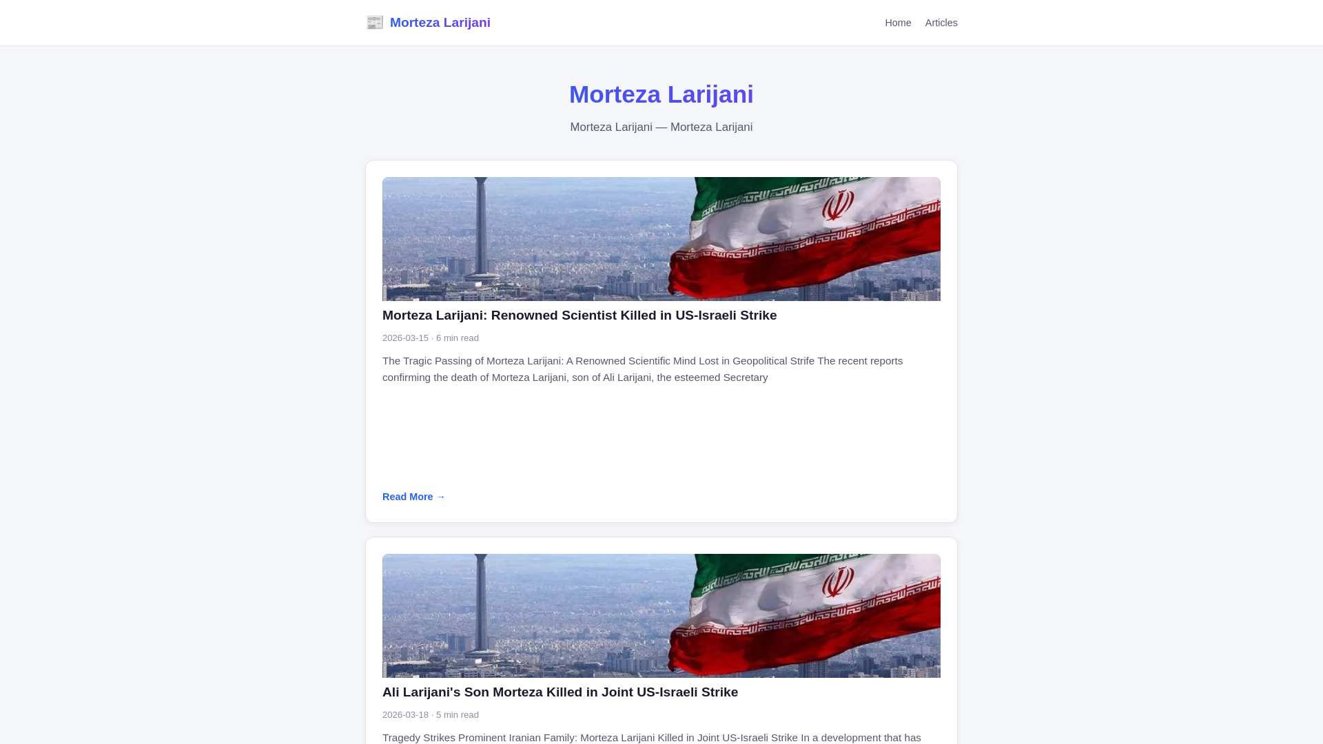website screenshot of https://morteza-larijani.pages.dev/