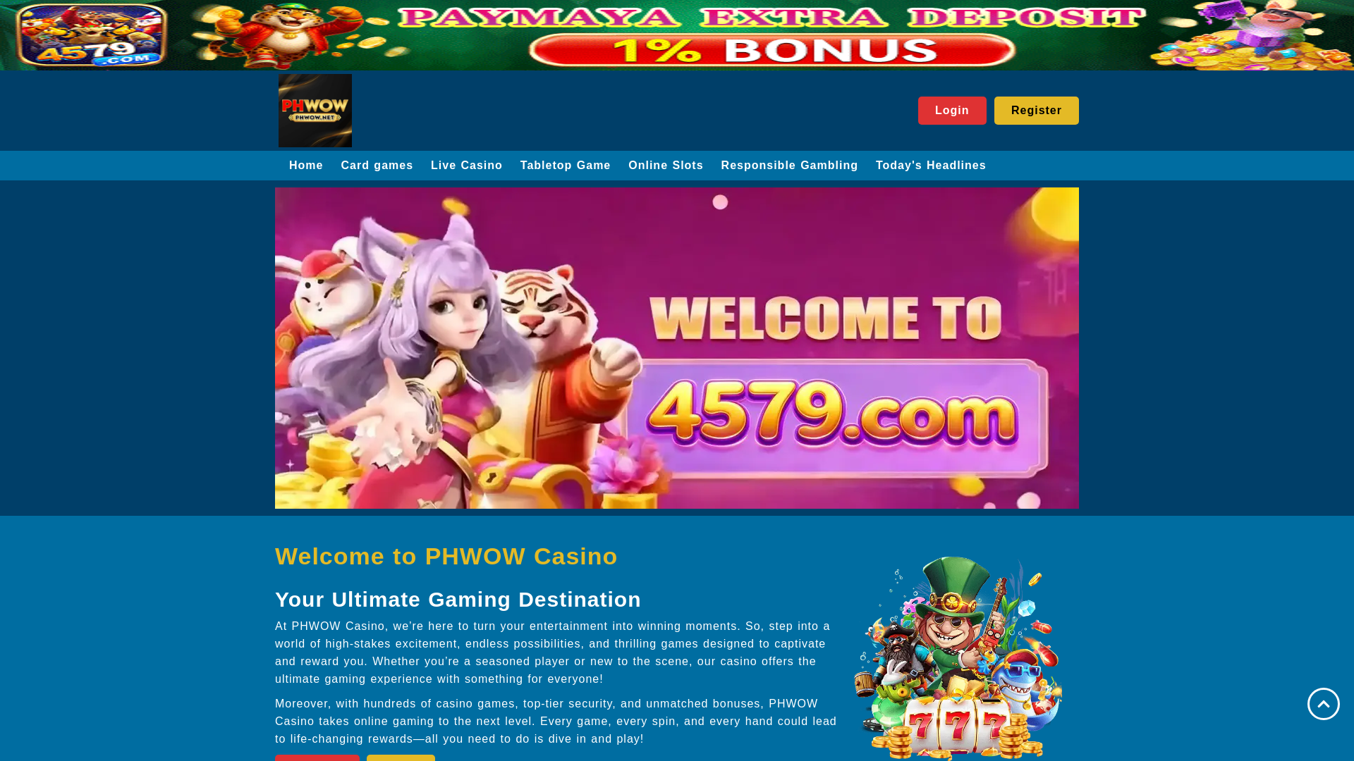 website screenshot of https://wwwphwow.com