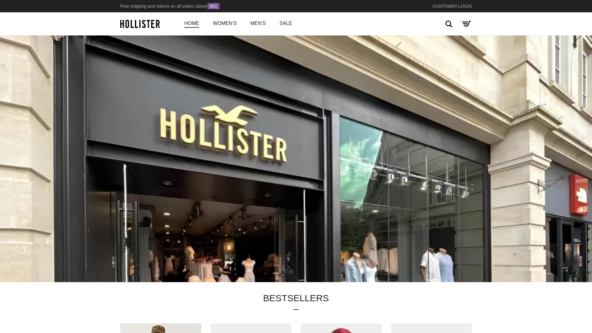 website screenshot of https://hollister-usa.us/