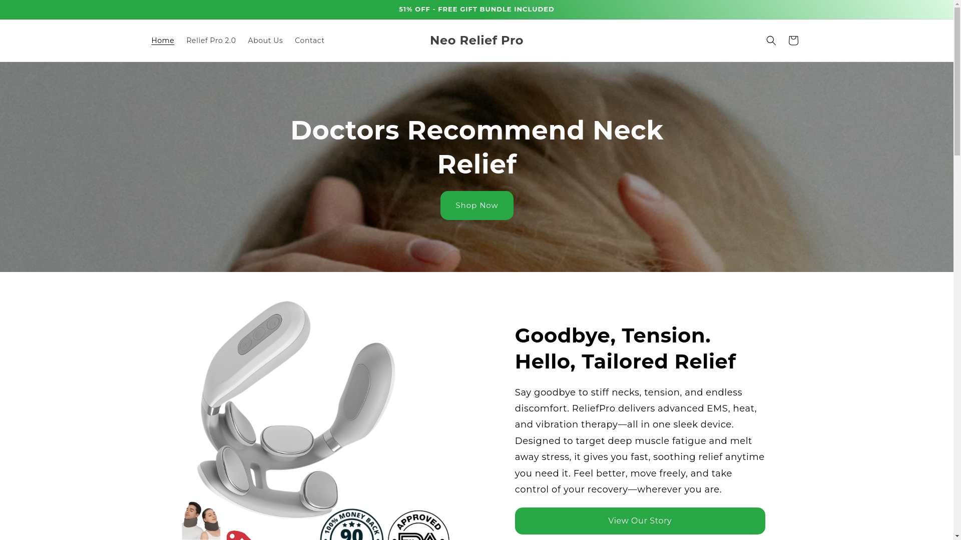 website screenshot of https://neoreliefpro.com/