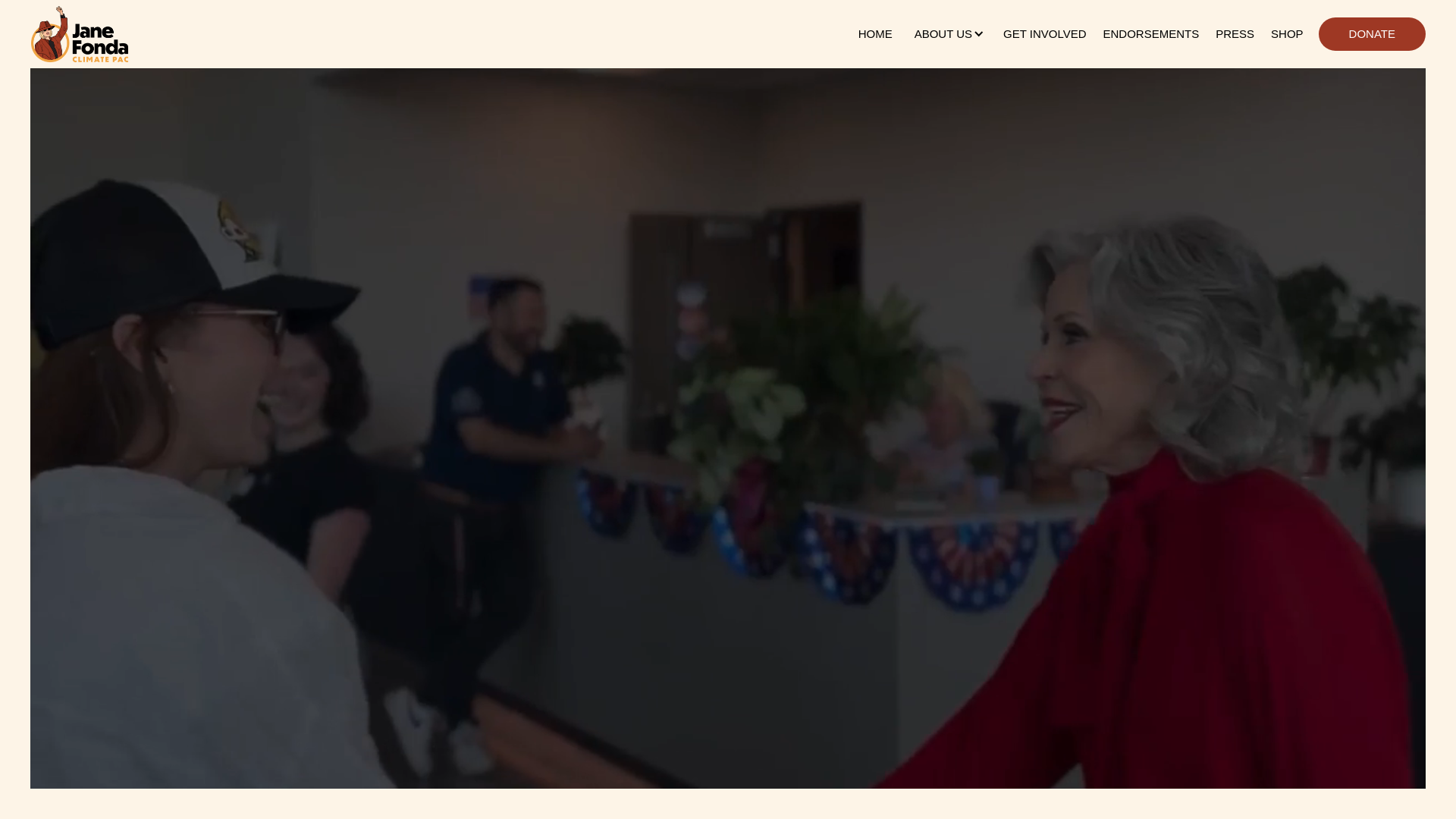 website screenshot of https://janeclimateaction.com