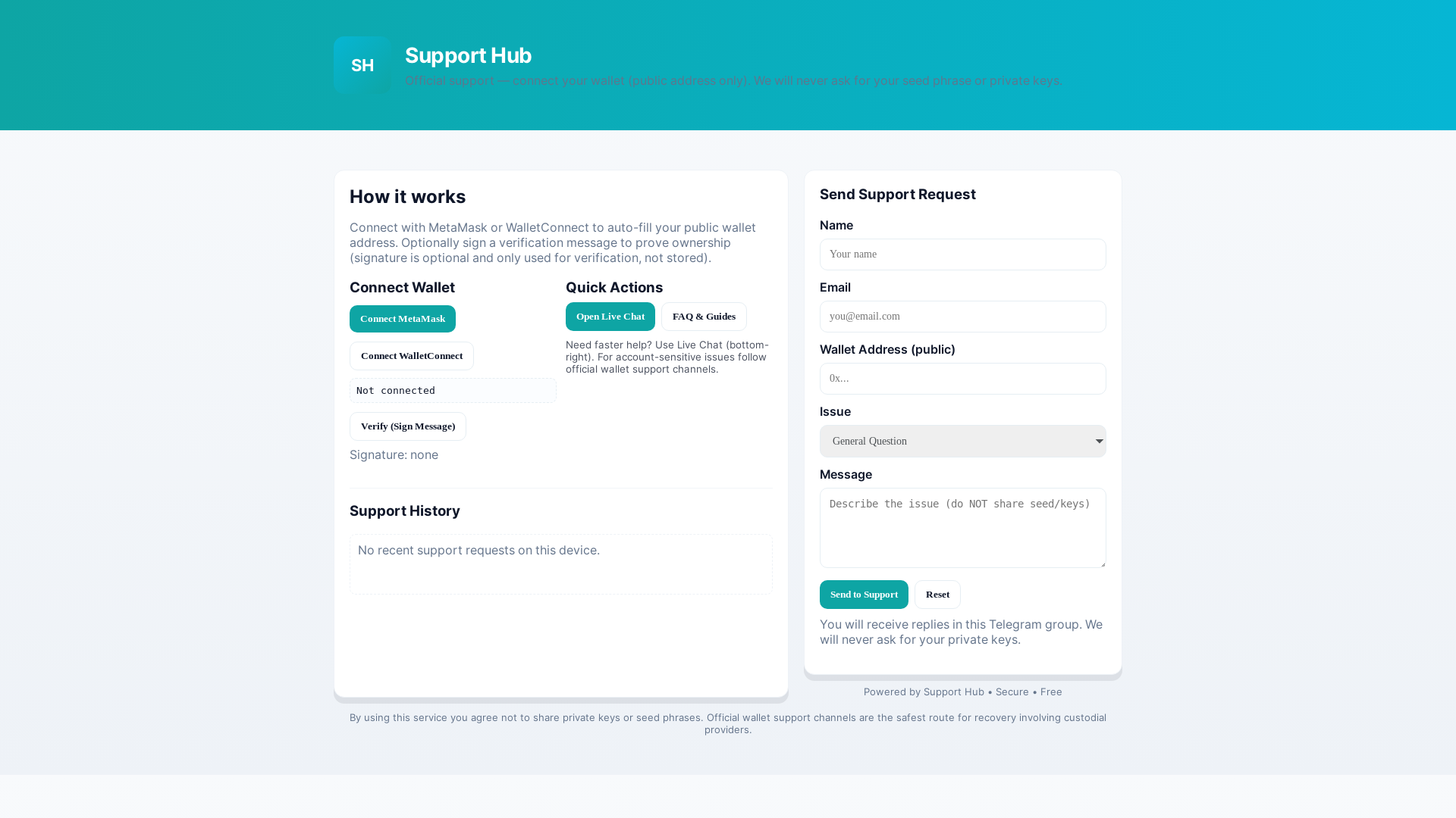 website screenshot of https://coinbaselivechat.pages.dev/
