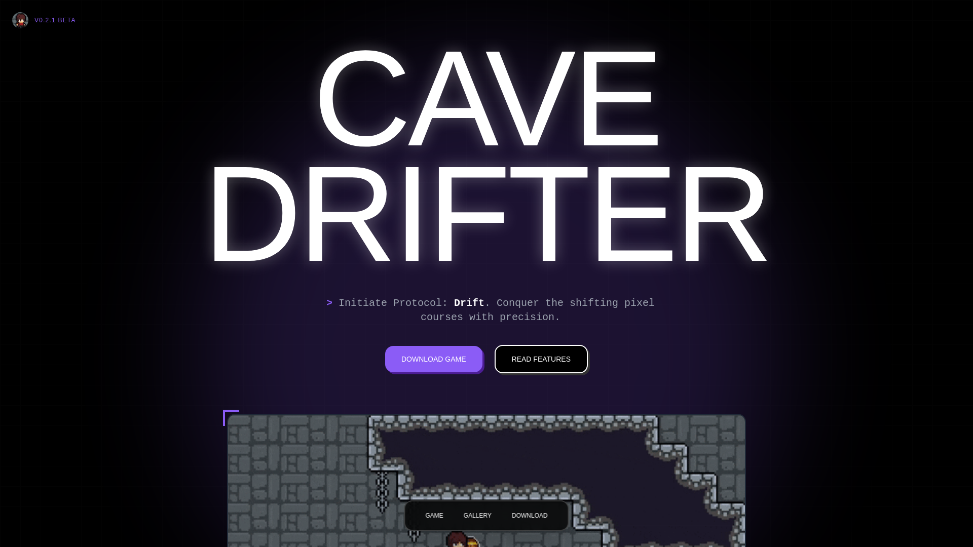website screenshot of https://cavedrifter.com/