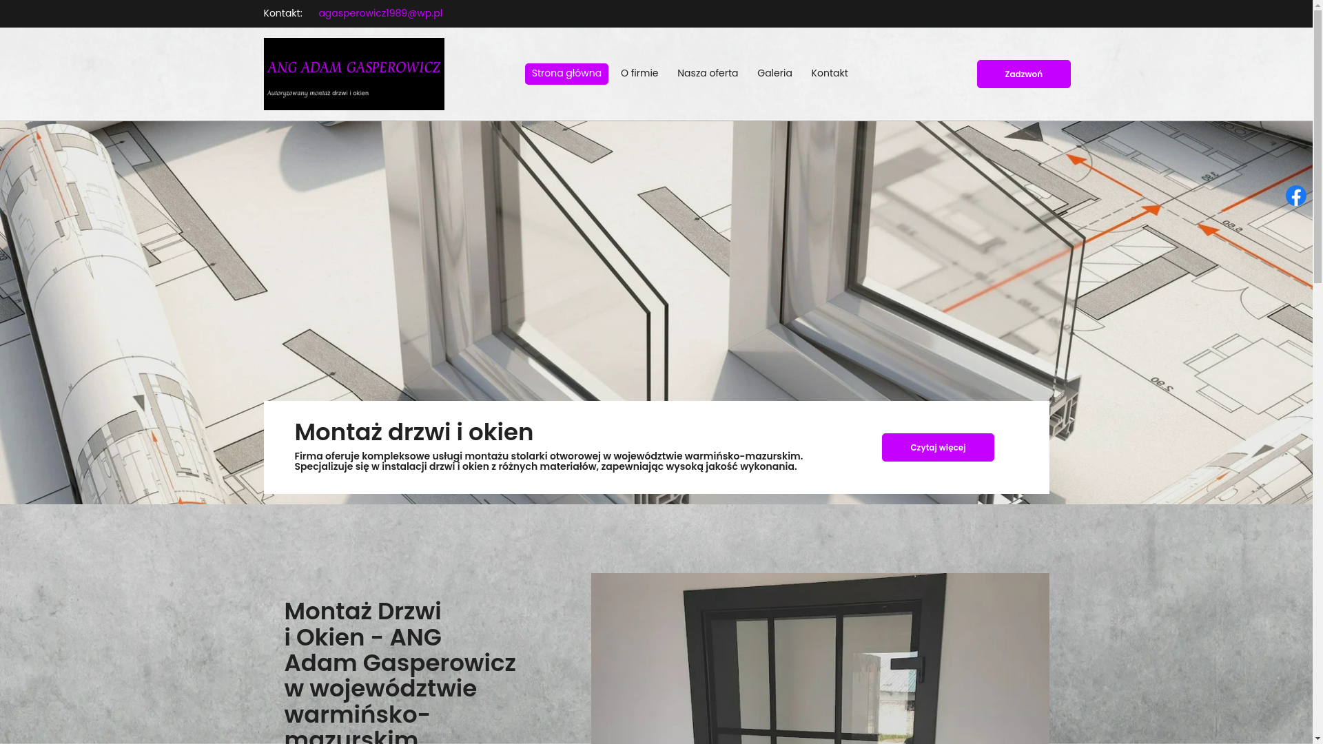 website screenshot of https://ang-montaz.pl/