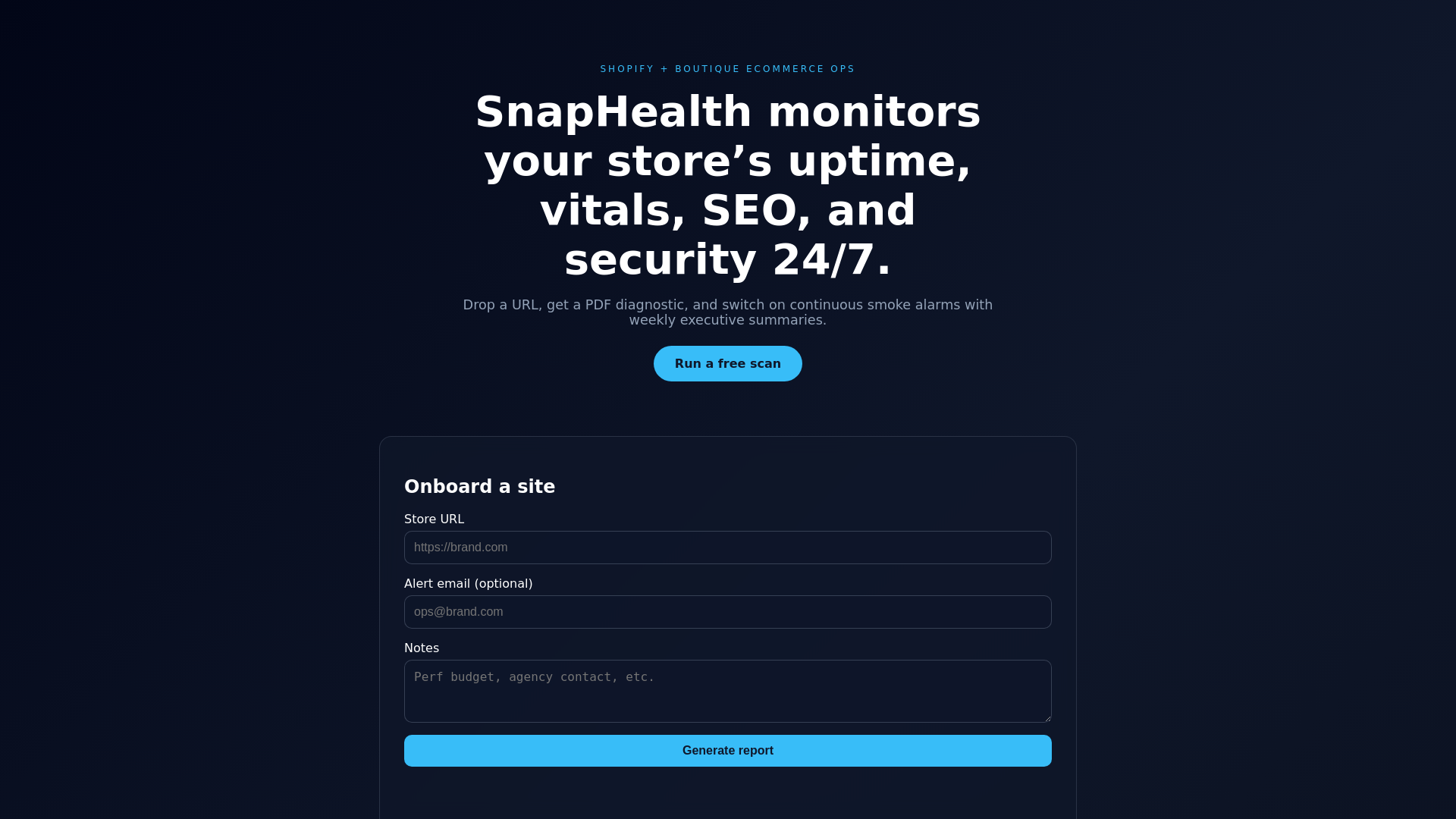 website screenshot of https://snaphealth-dashboard.pages.dev/