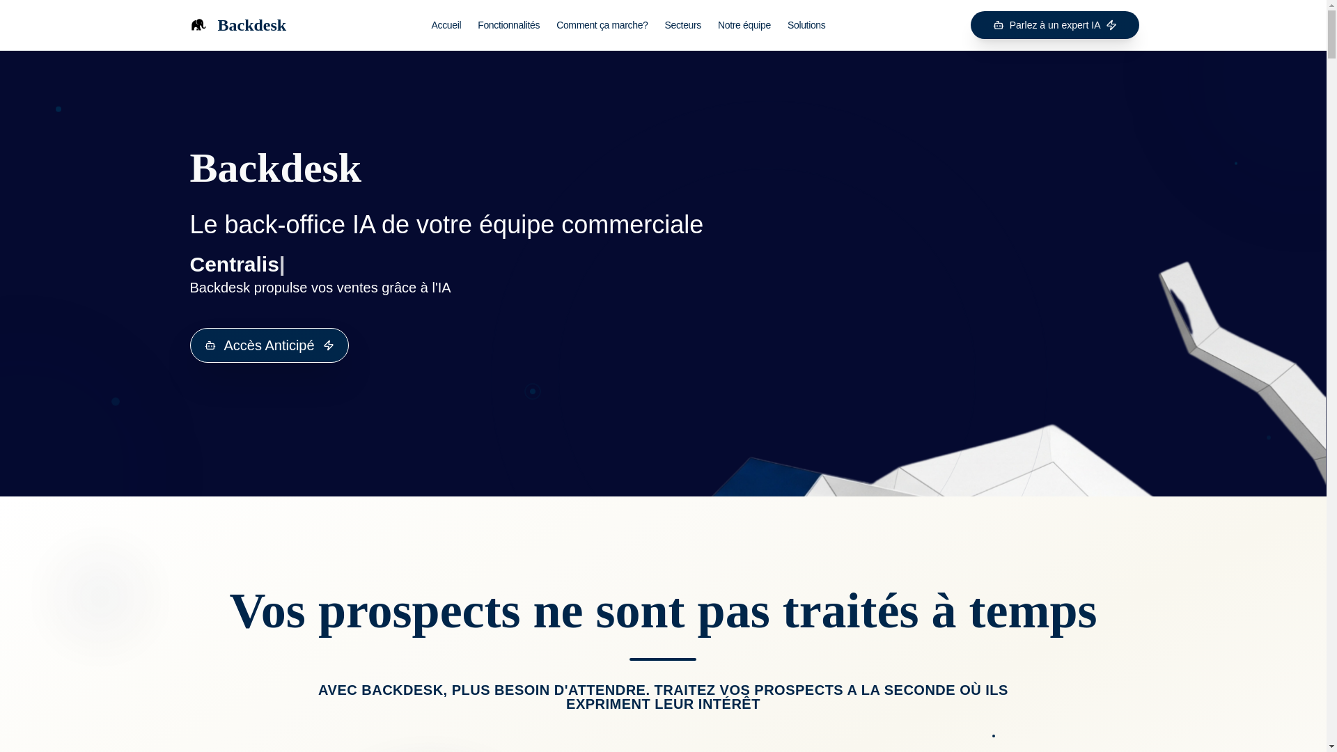 website screenshot of https://backdesk-ai-nexus.pages.dev/