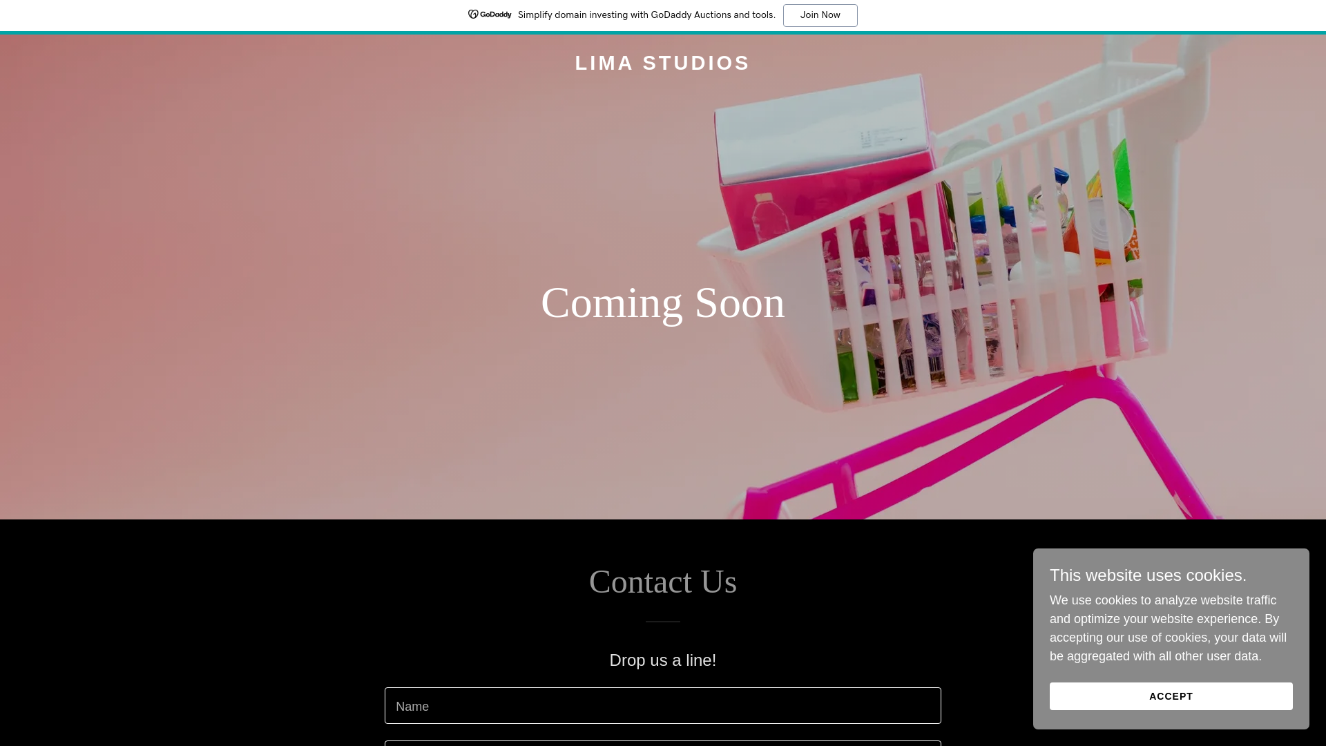 website screenshot of https://limastudios.shop/