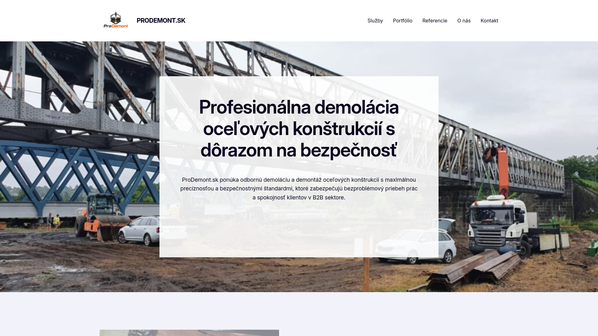 website screenshot of https://prodemont.sk/
