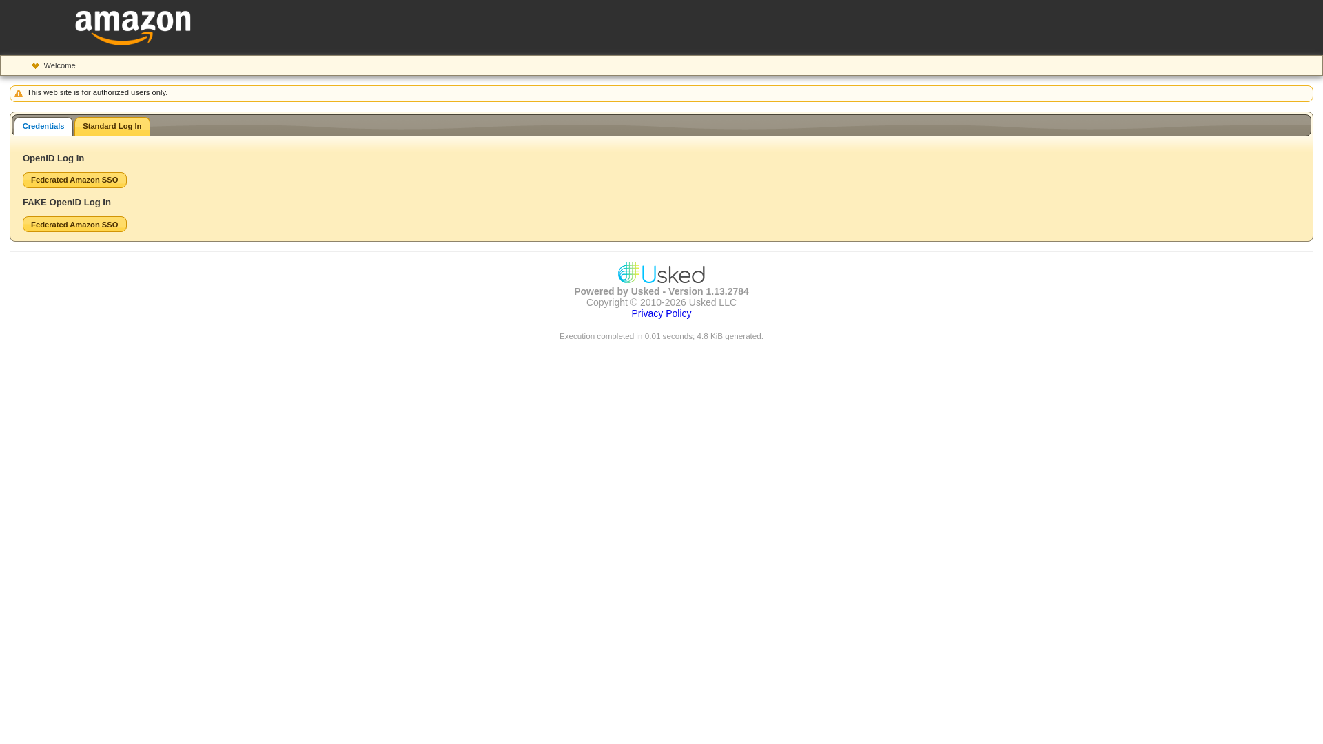 website screenshot of https://amazon-qa1.uskeddev.com