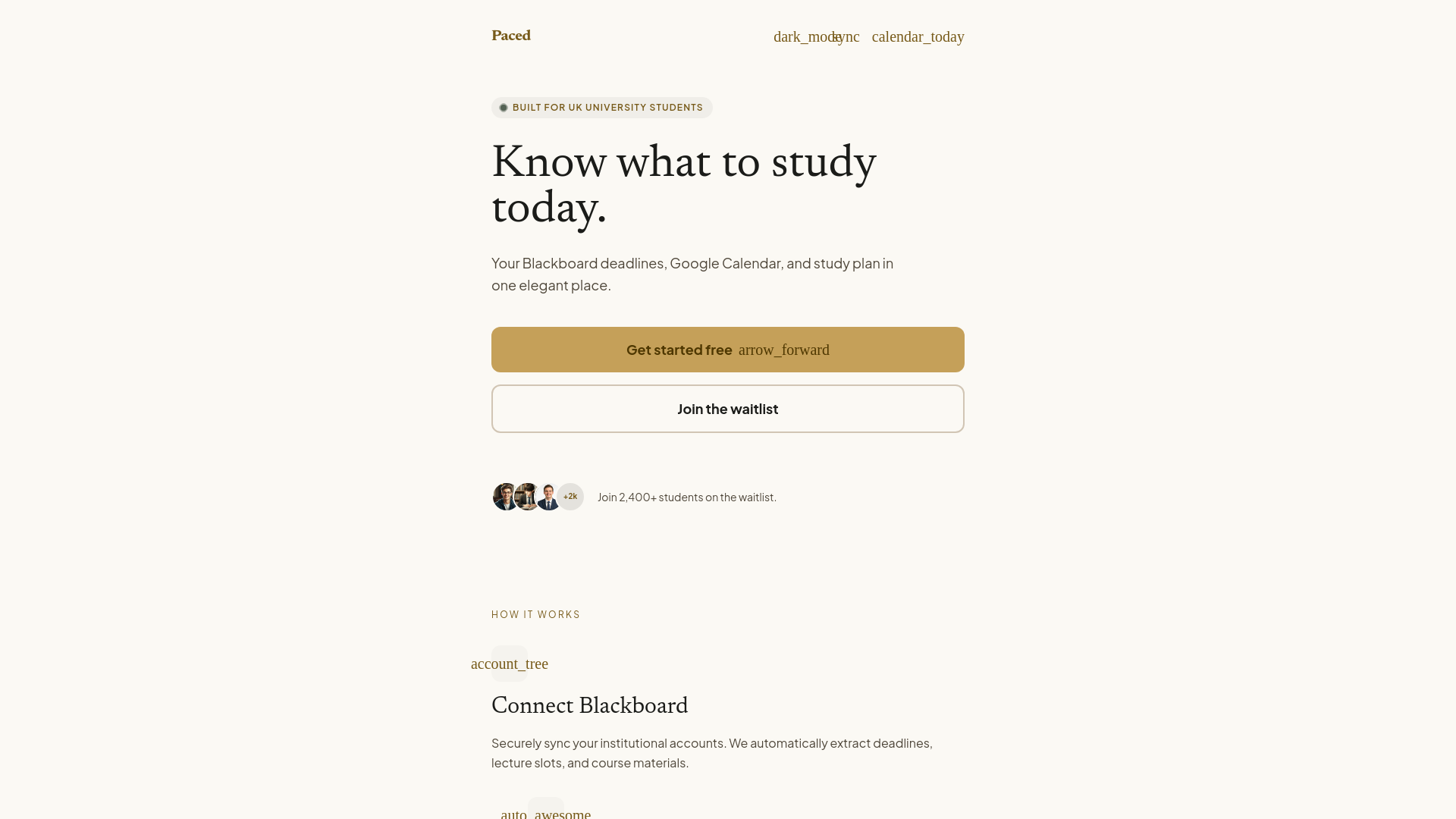 website screenshot of https://trypaced.app/