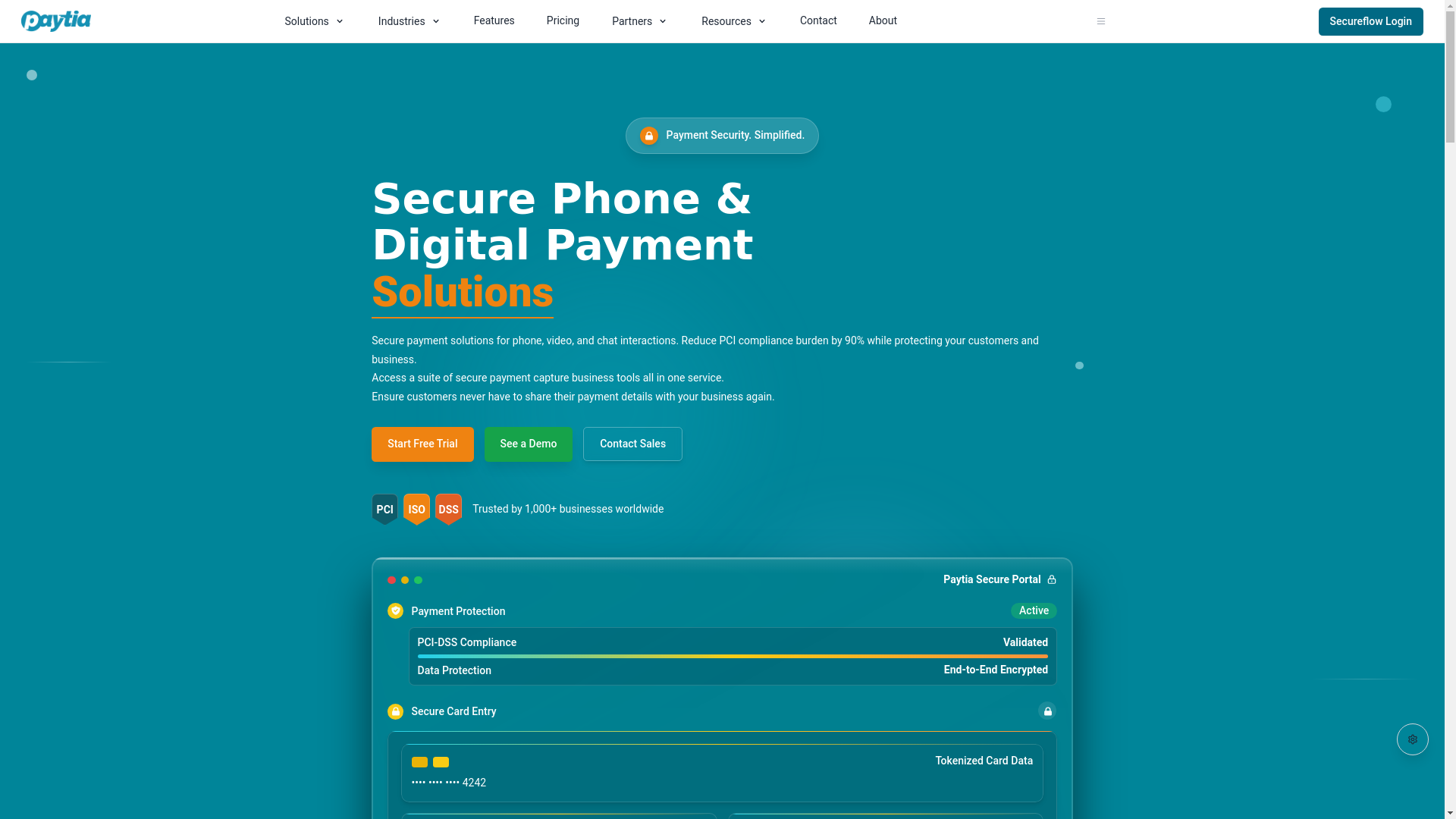 website screenshot of https://onepaytia.com/