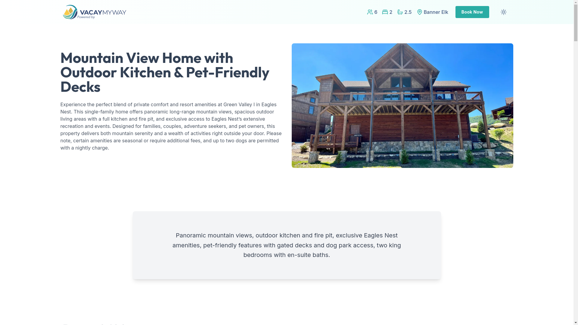 website screenshot of https://ridgeoverlook.house/