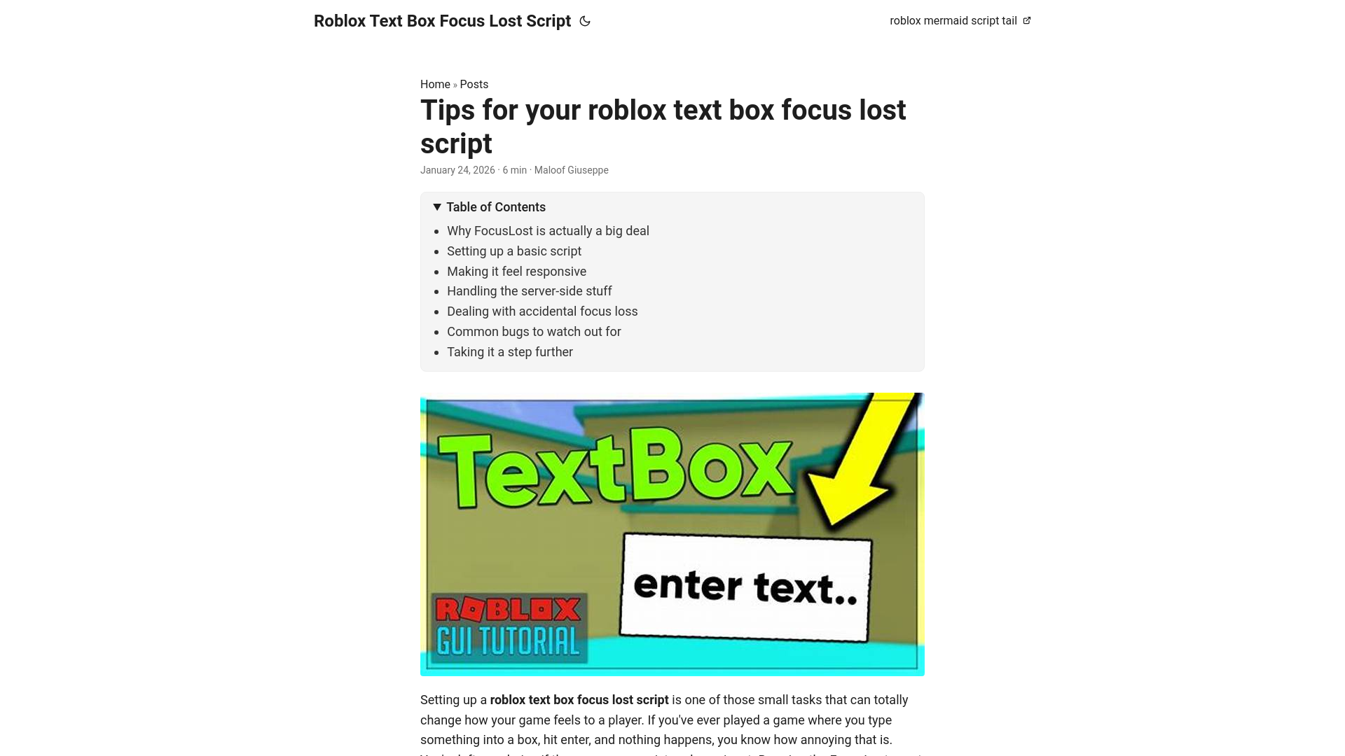 website screenshot of https://roblox-text-box-focus-lost-script.pages.dev/
