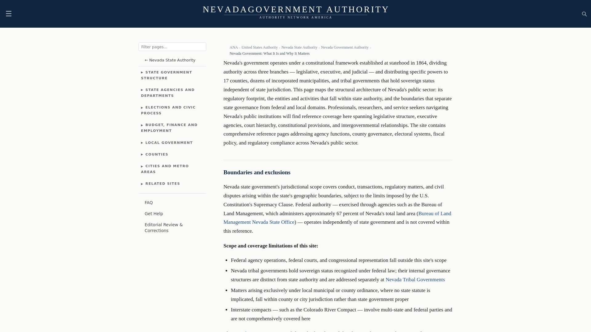 website screenshot of https://nevadagovernmentauthority.com/