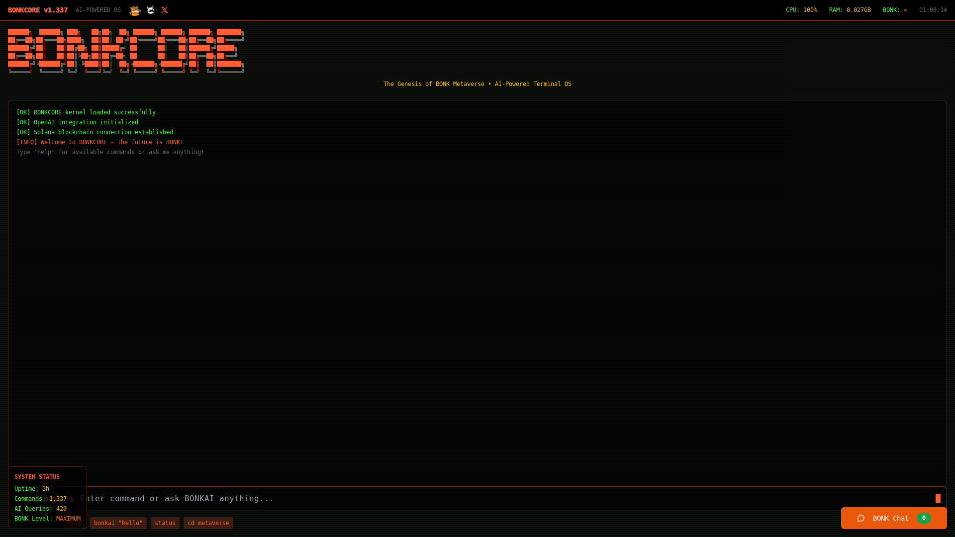 website screenshot of https://bonkcore.fun/