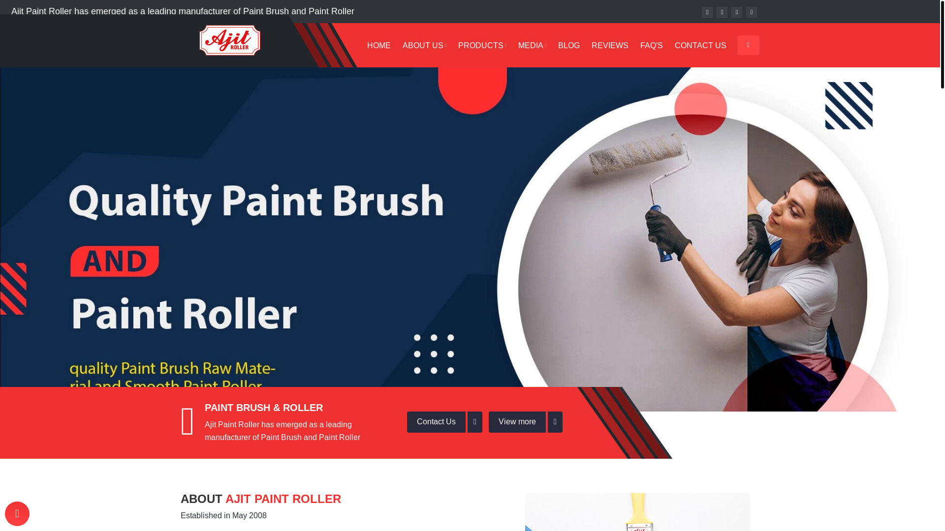 website screenshot of https://ajitpaintroller.com/