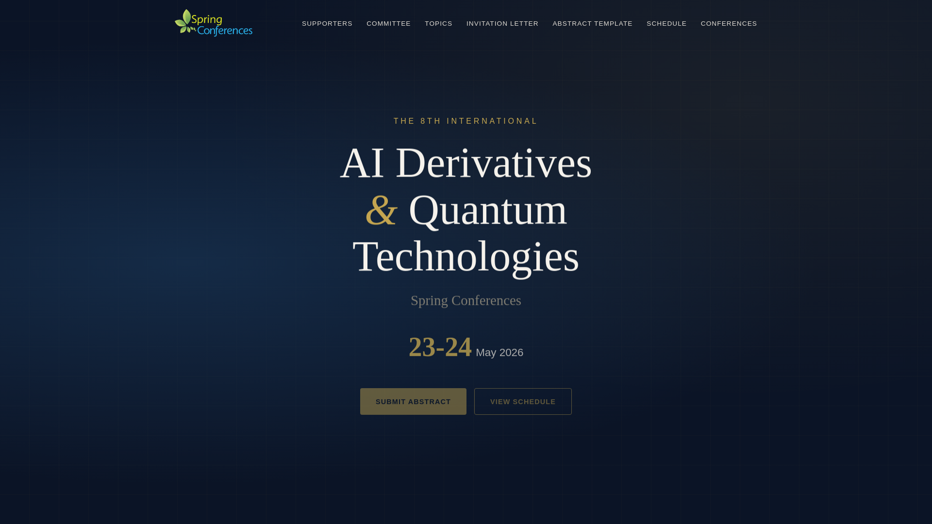 website screenshot of https://springconferences.pages.dev/