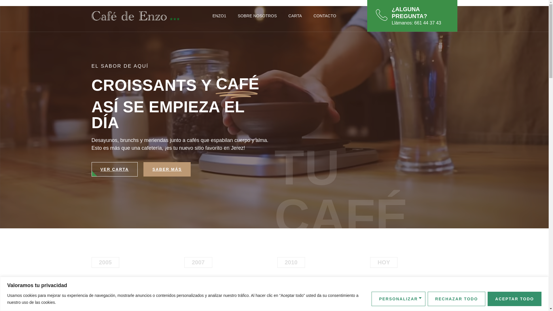 website screenshot of https://cafedeenzo.es/
