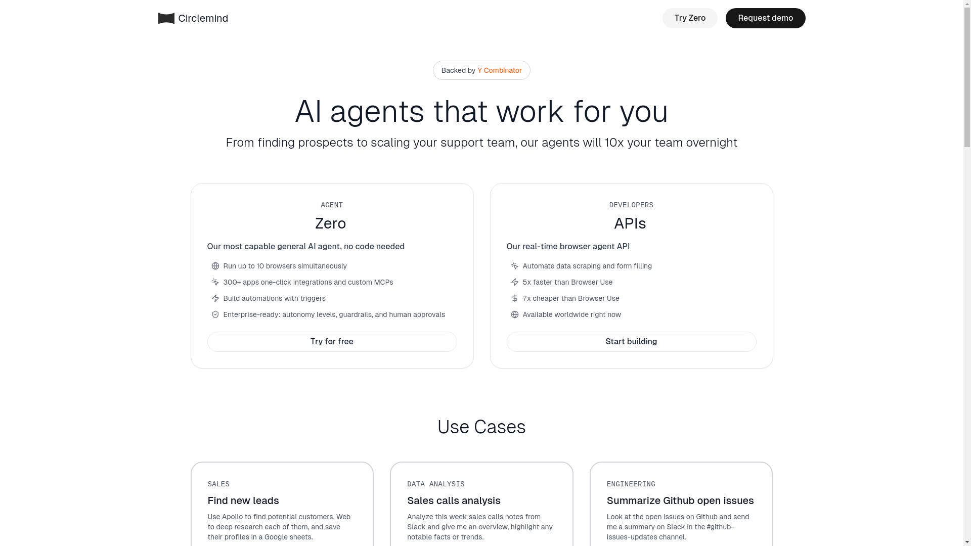 website screenshot of https://circlemindhq.com/