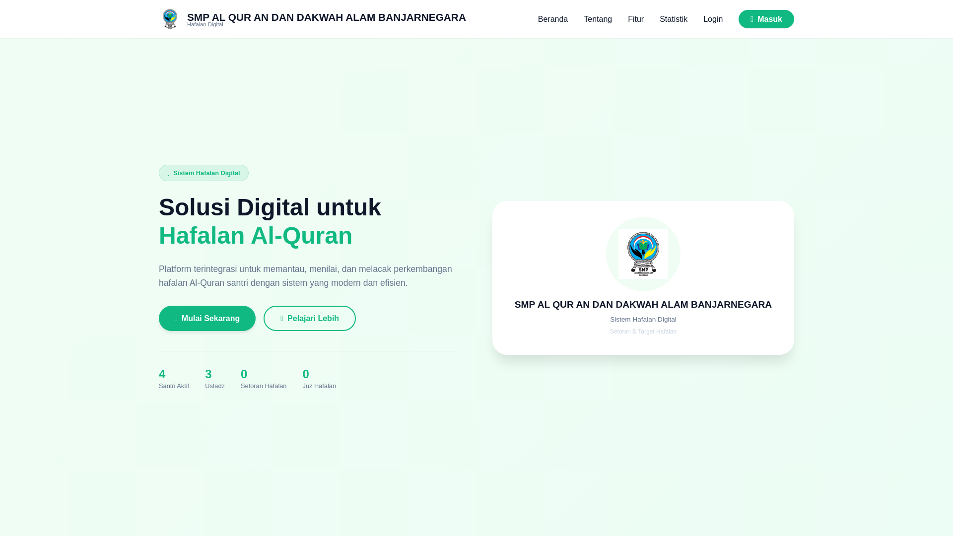 website screenshot of https://hapalanquransmpadabna.my.id/