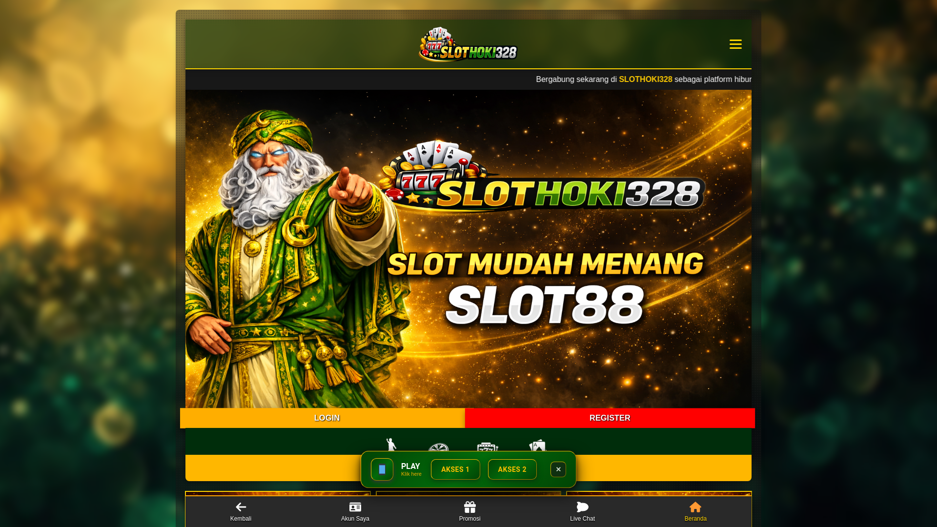 website screenshot of https://slothoki328.live/