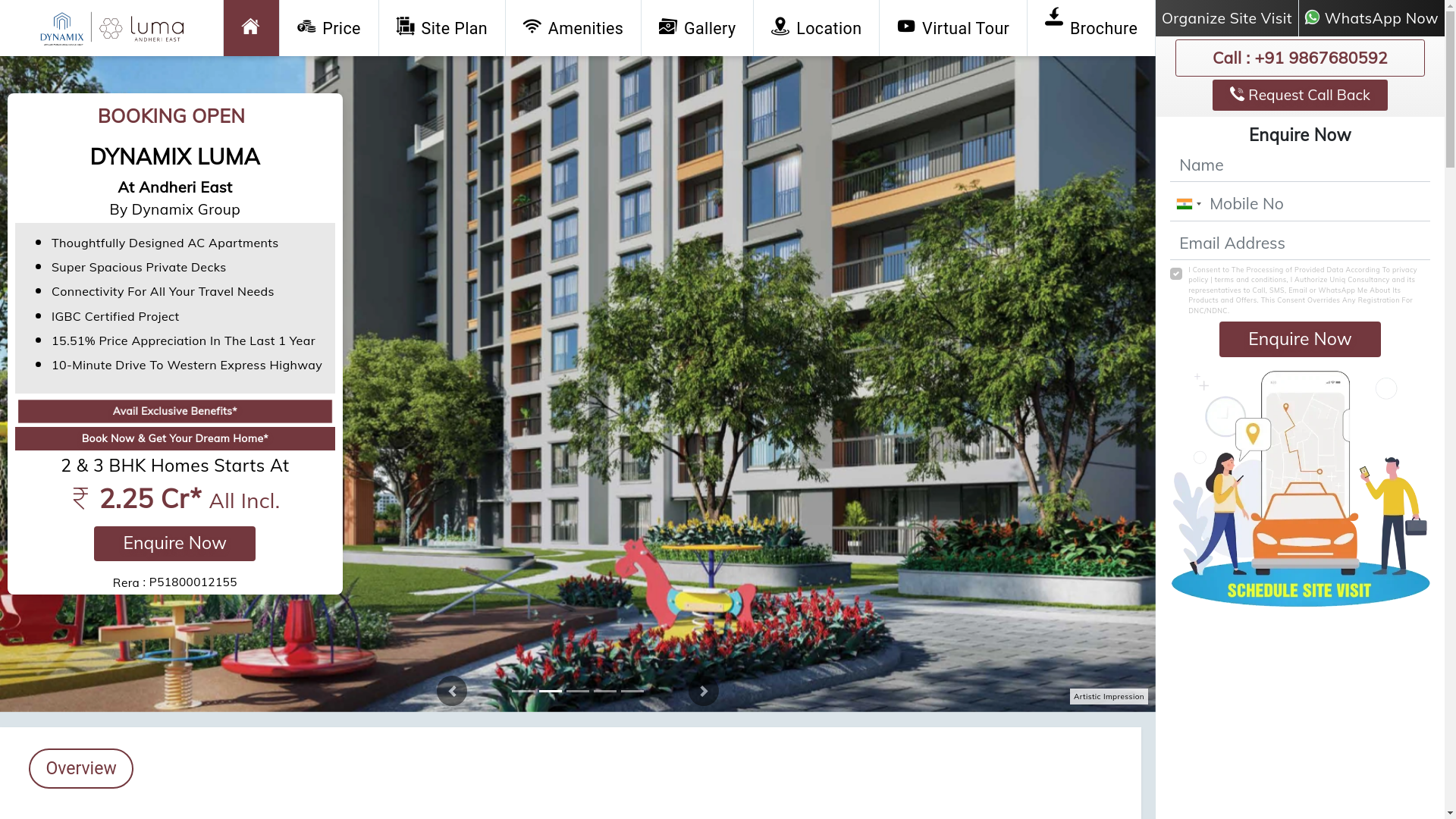 website screenshot of https://dynamixlumaandheri.com/