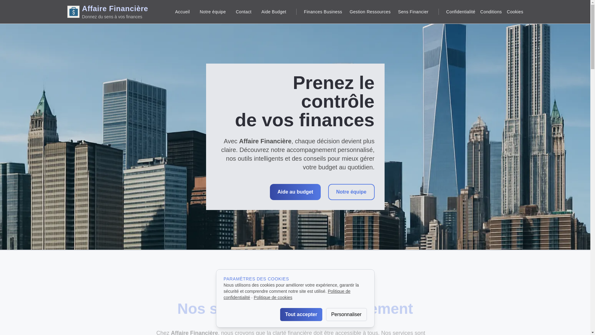 website screenshot of https://affairefinanciere.com/