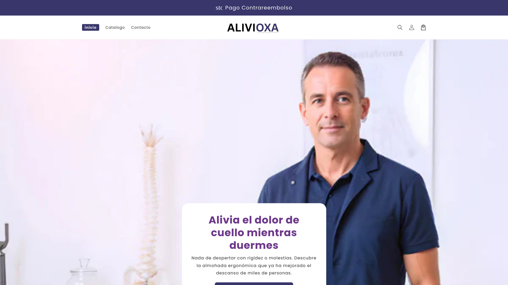 website screenshot of https://alivioxa.com/