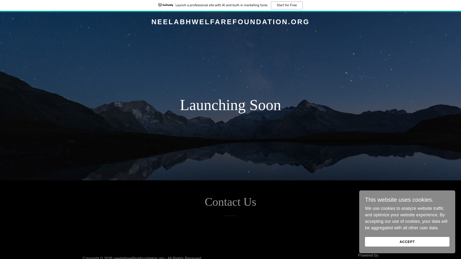 website screenshot of https://neelabhwelfarefoundation.org/