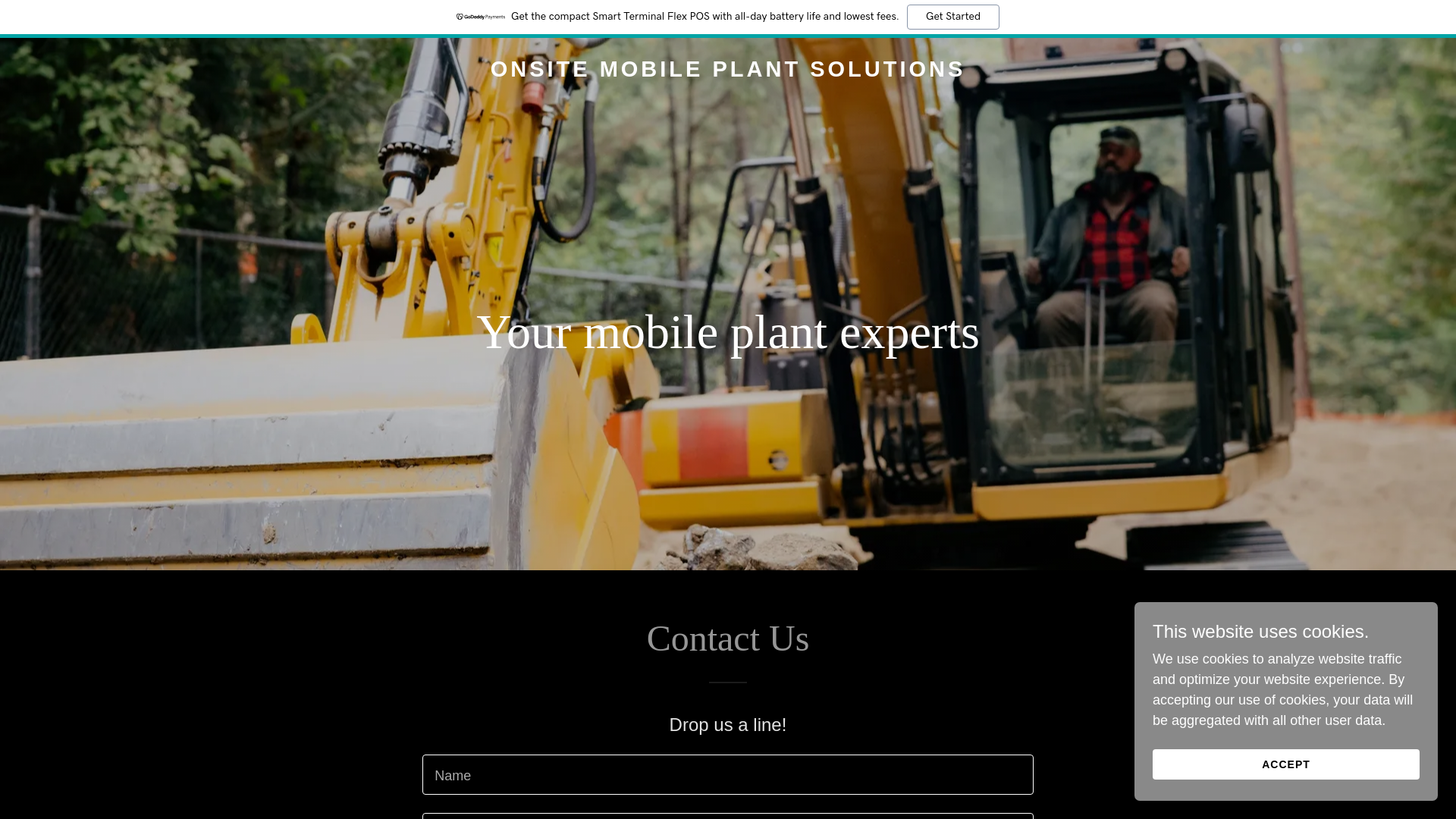 website screenshot of https://onsitemobileplantsolutions.com.au/