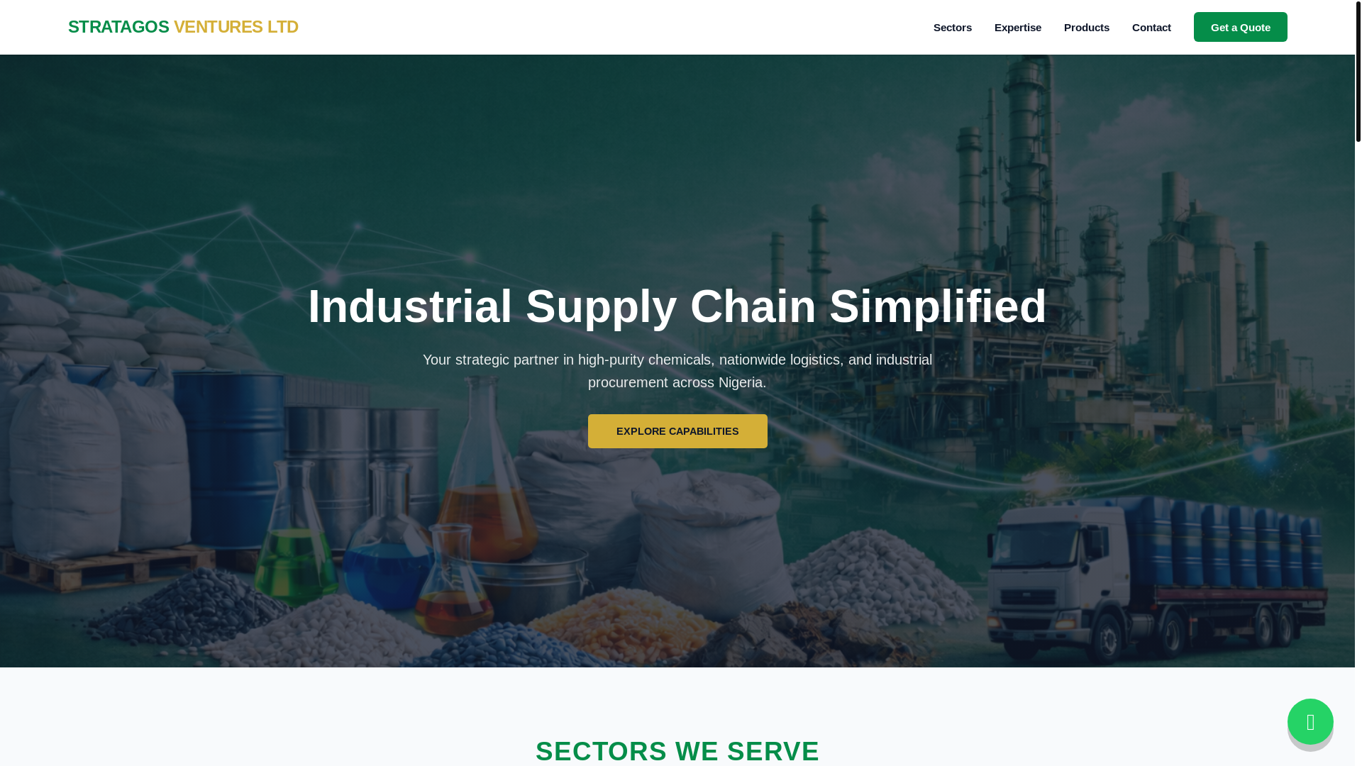 website screenshot of https://stratagosventures.com/