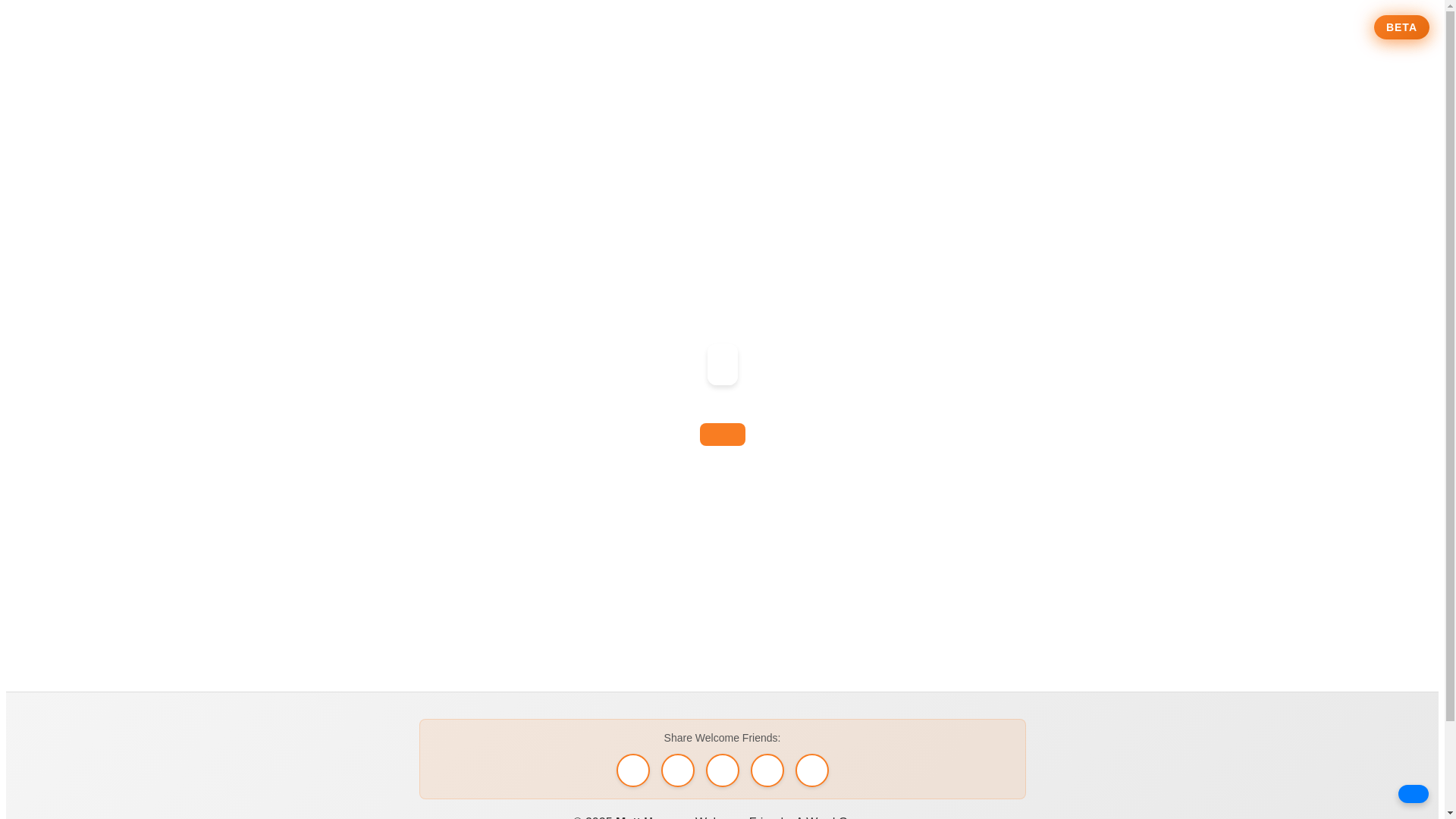 website screenshot of https://welcomefriends.buzz/
