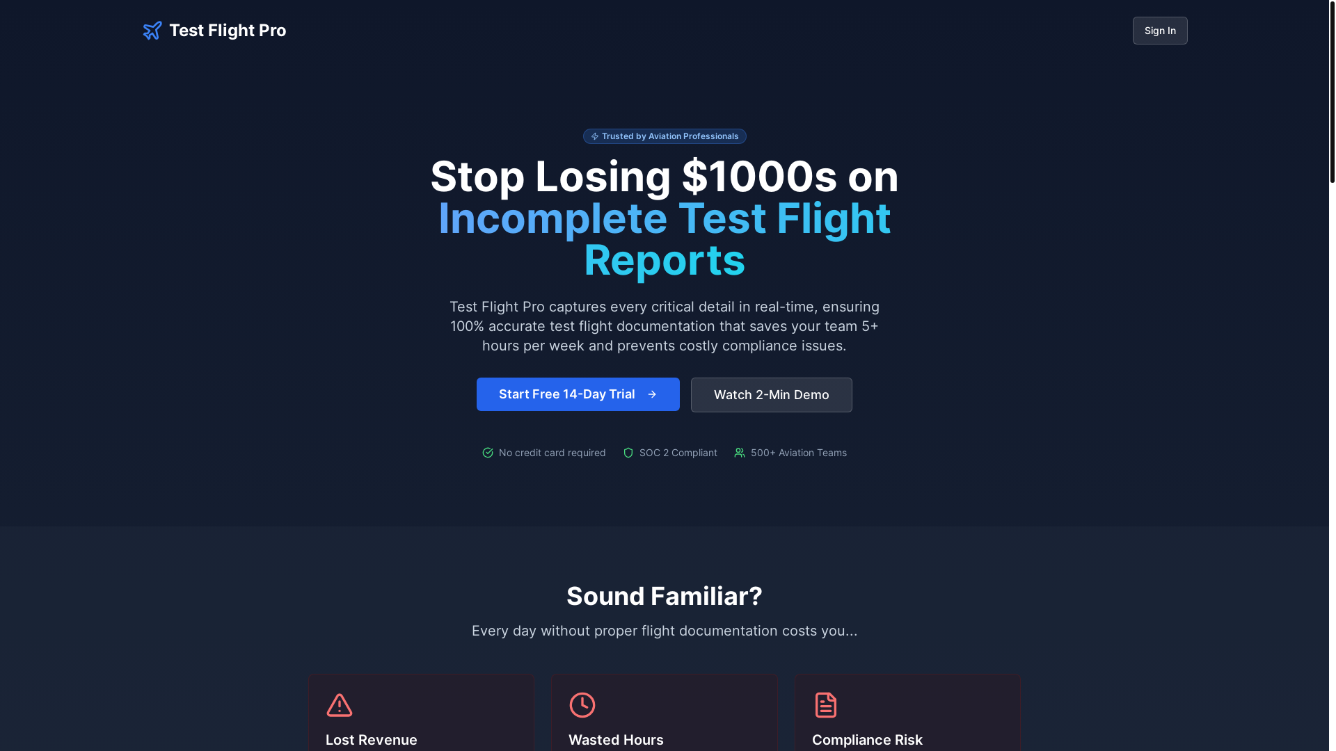 website screenshot of https://testflightpro.com/