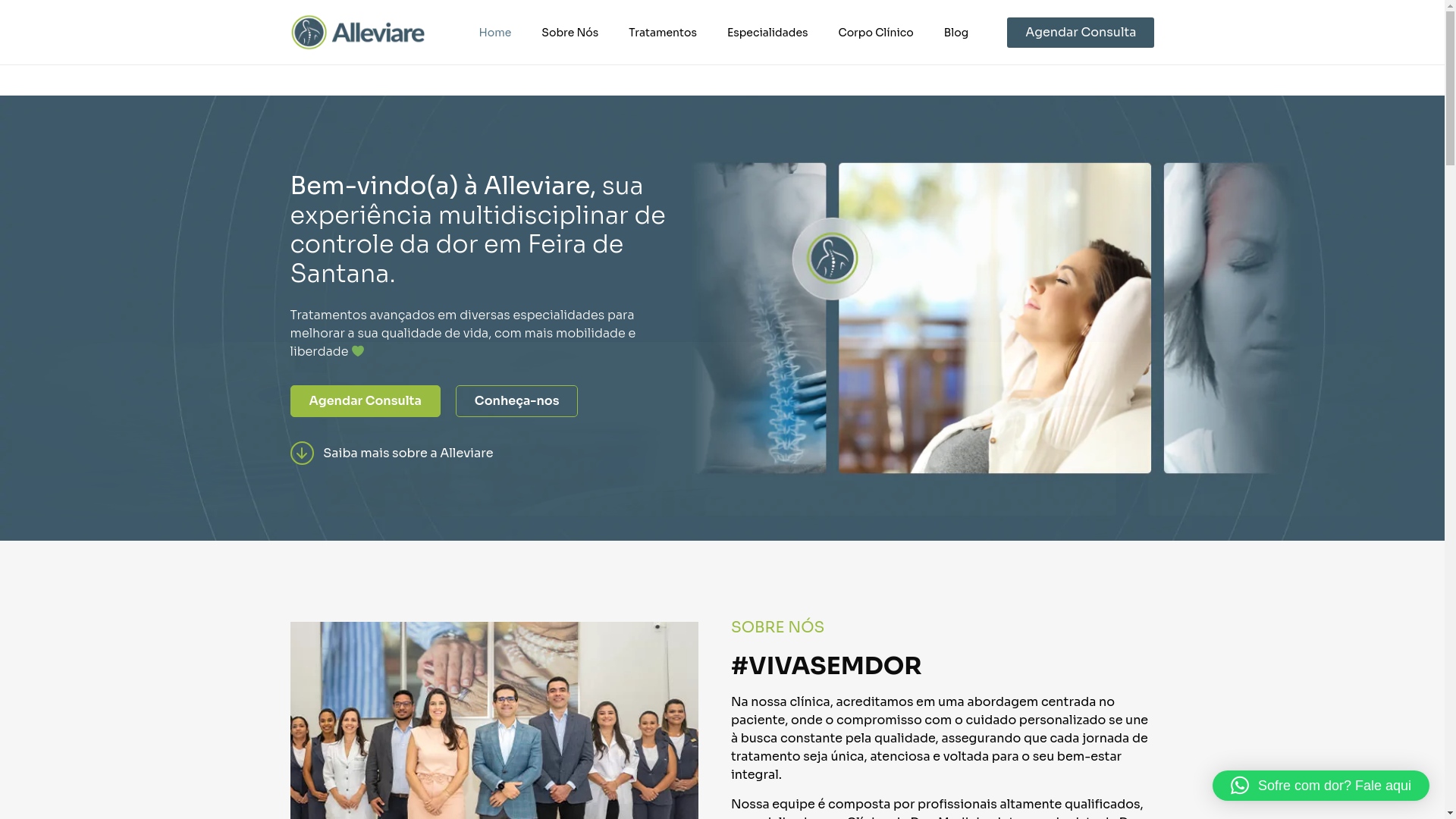 website screenshot of https://sintaaliviar.com.br/