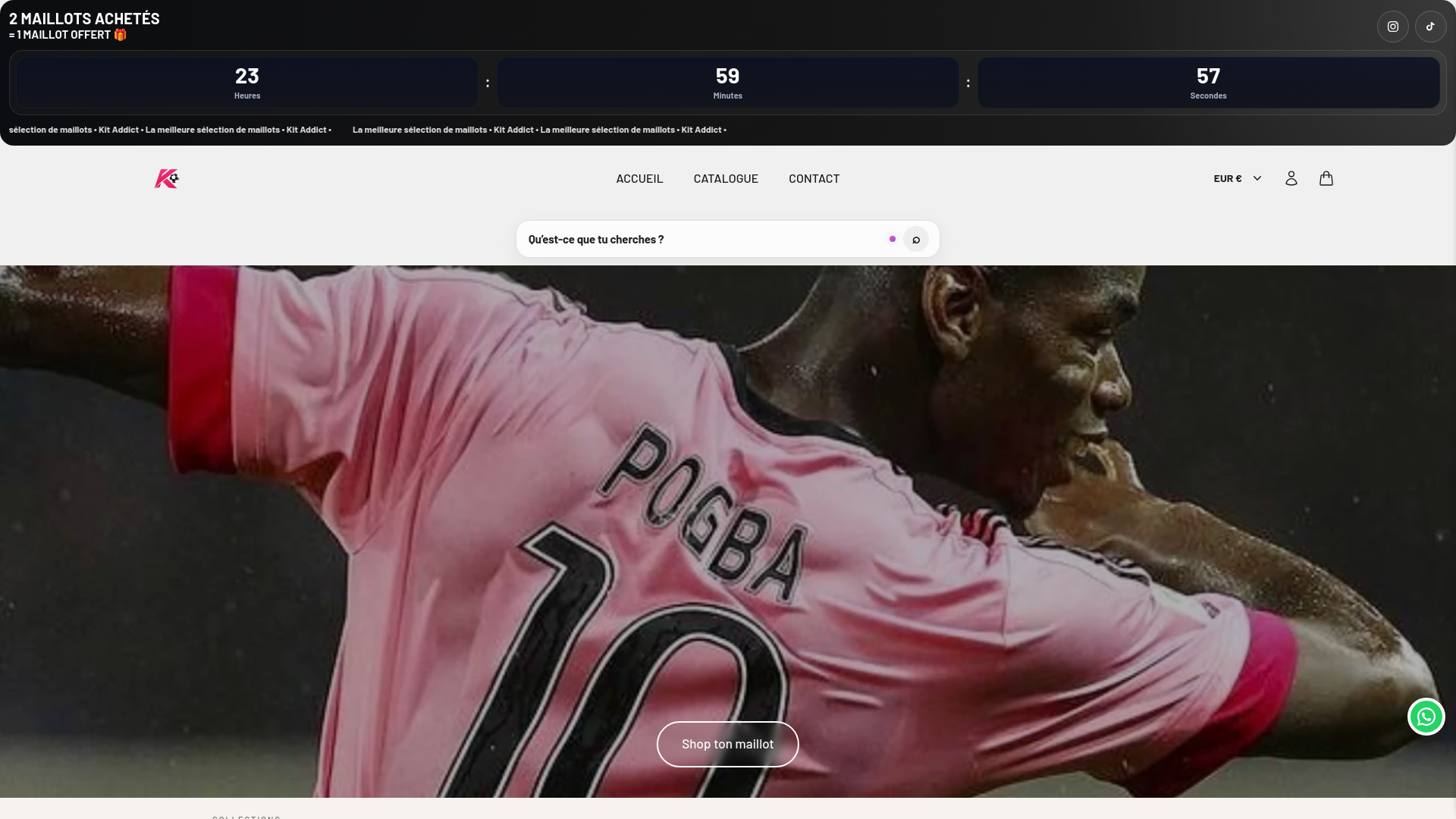 website screenshot of https://kitaddict.online/