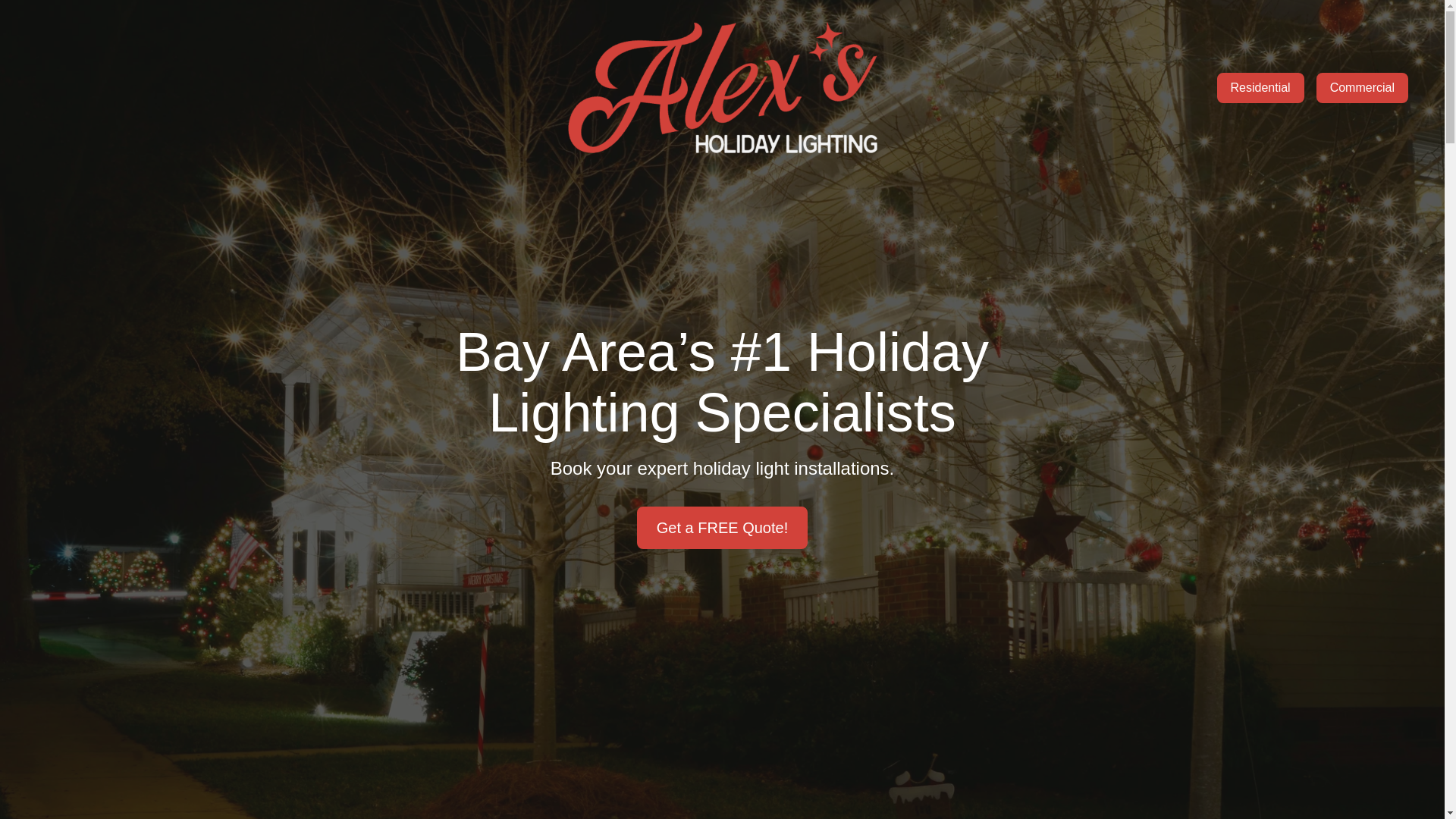 website screenshot of https://alexholidaylightingonline.co/