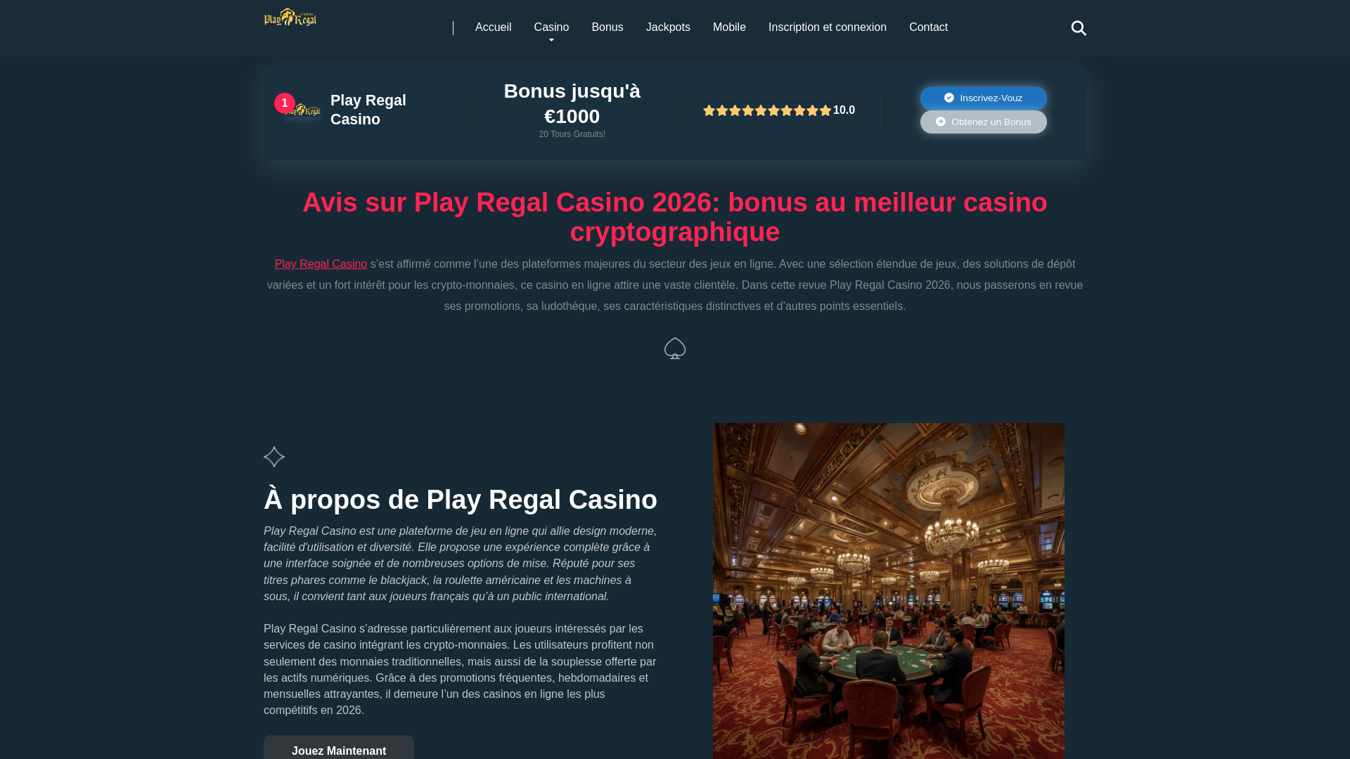 website screenshot of https://playregalcasinofr.shop/