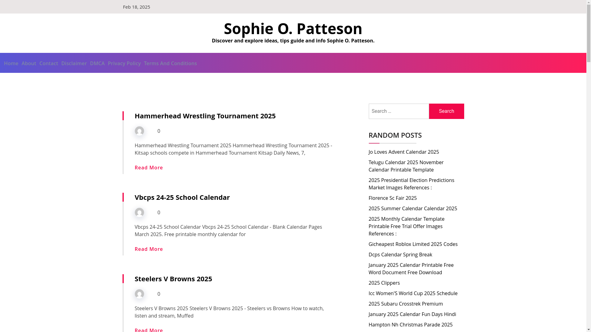 website screenshot of https://sophieopatteson.pages.dev/