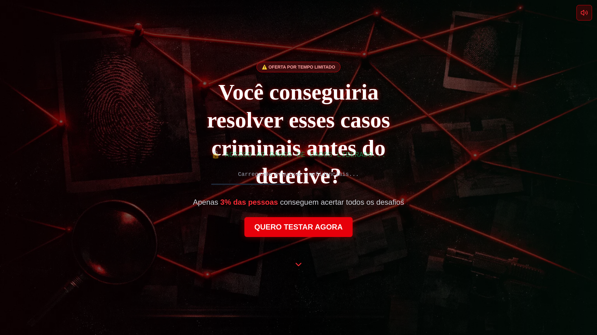 website screenshot of https://100casoscriminais.com/