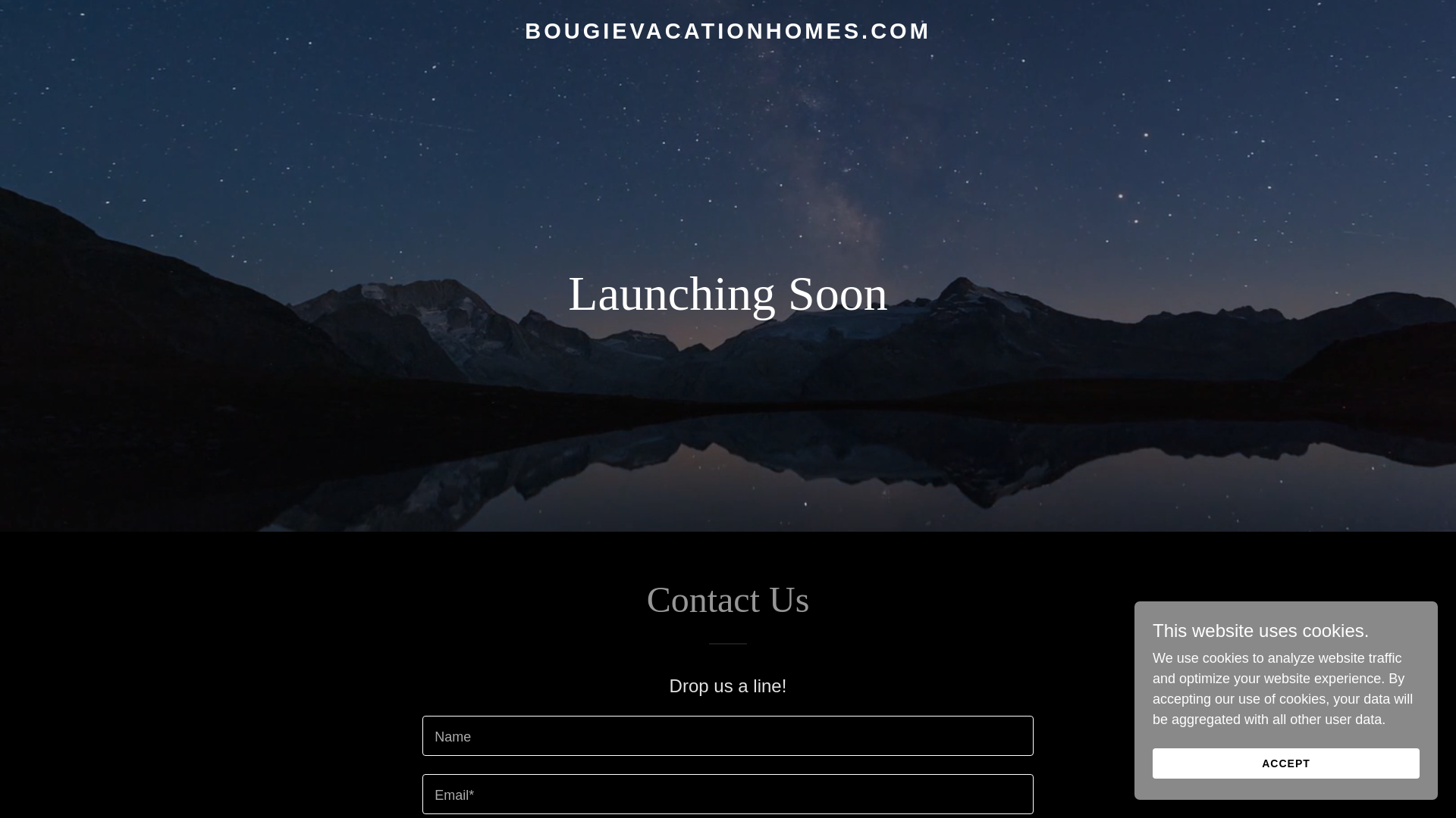 website screenshot of https://bougievacationhomes.com/