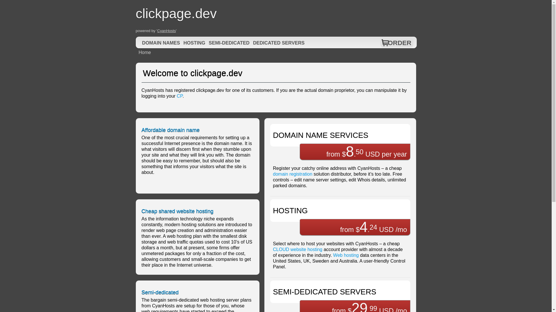 website screenshot of https://clickpage.dev/