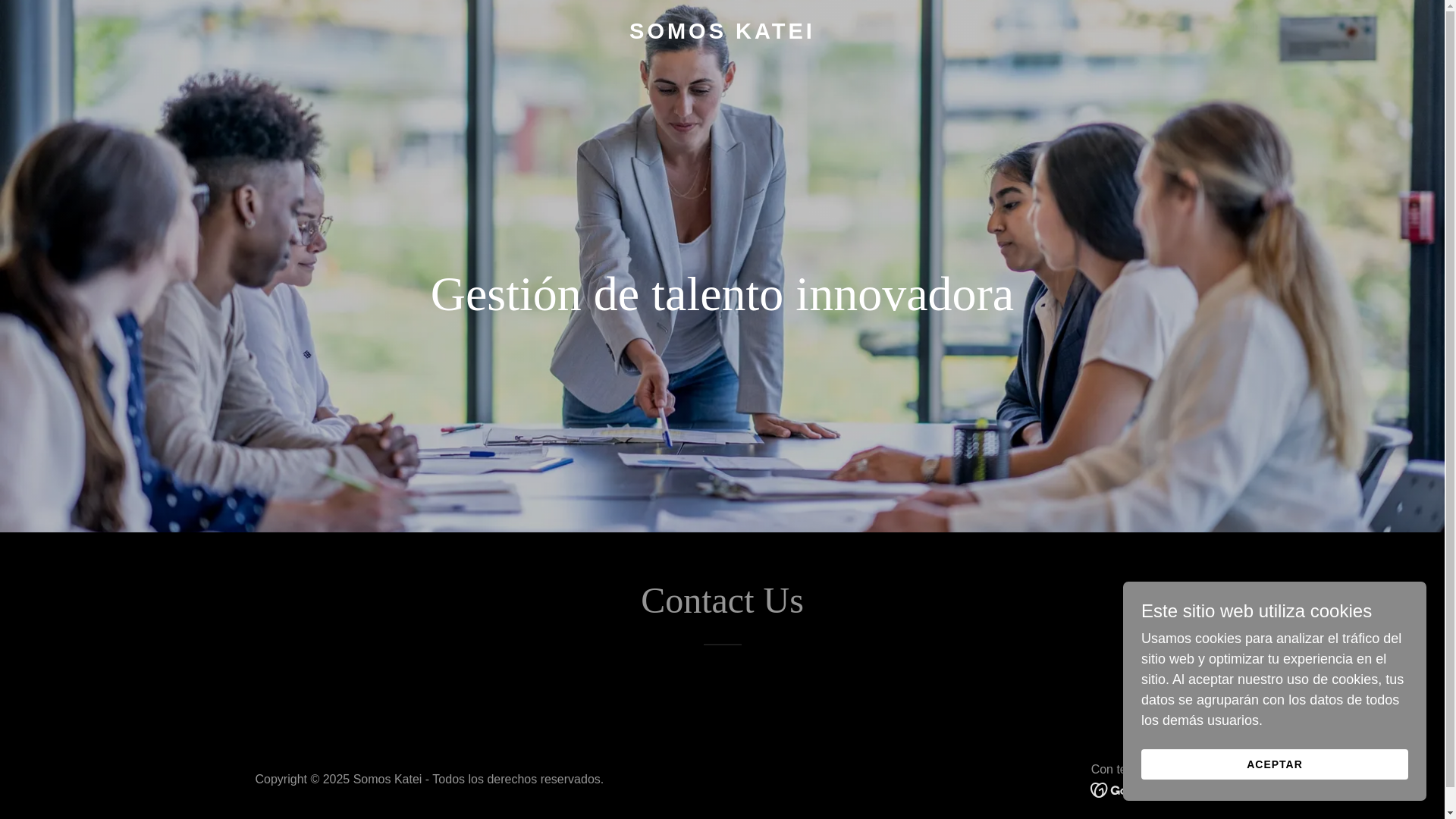 website screenshot of https://somoskatei.com/