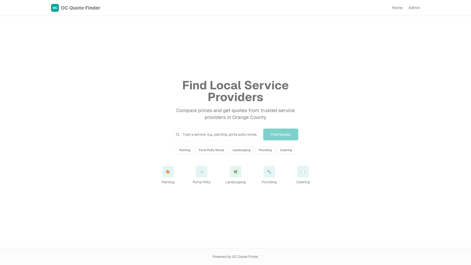 website screenshot of https://ocpricecheck.com/