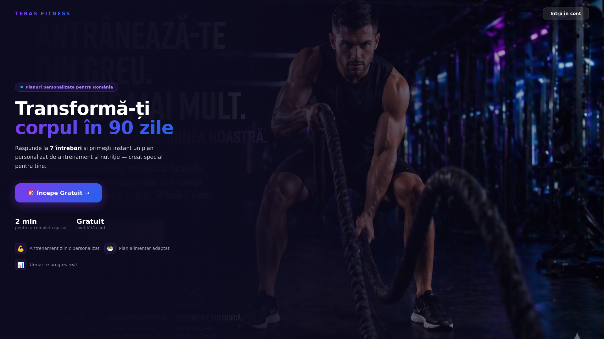 website screenshot of https://tebasfitness.com/