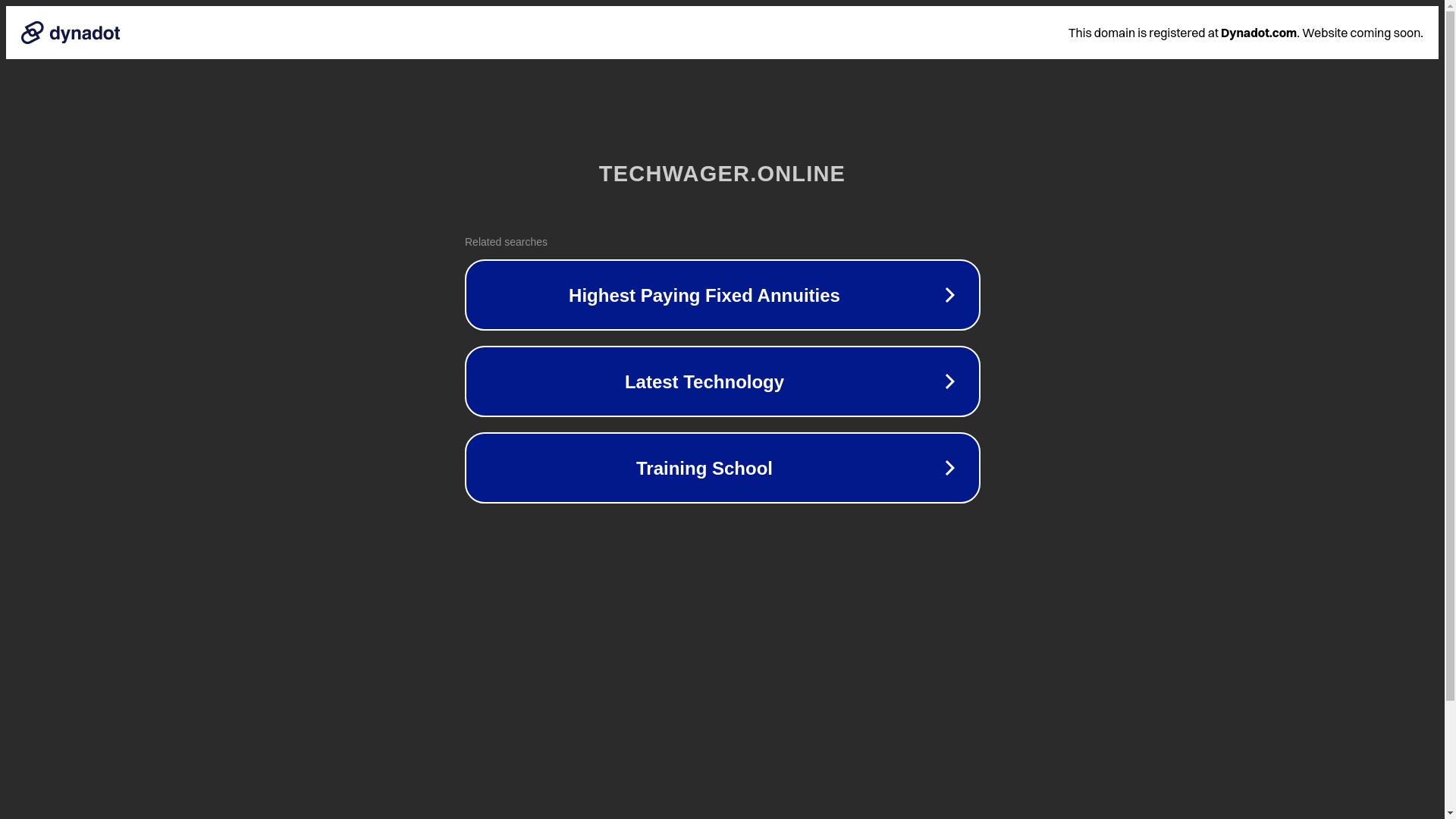 website screenshot of https://techwager.online/