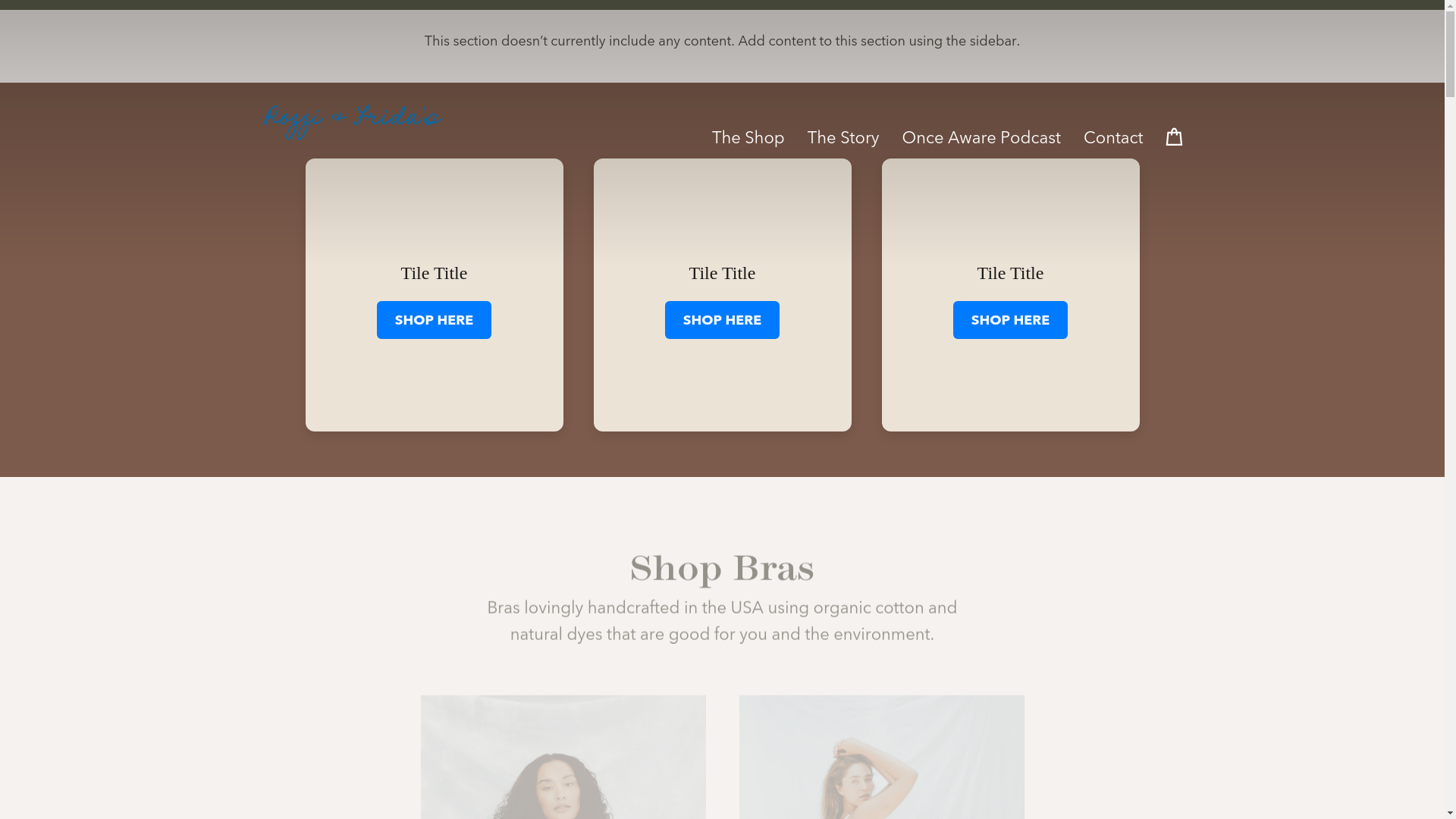 website screenshot of https://rozziandfridas.com/